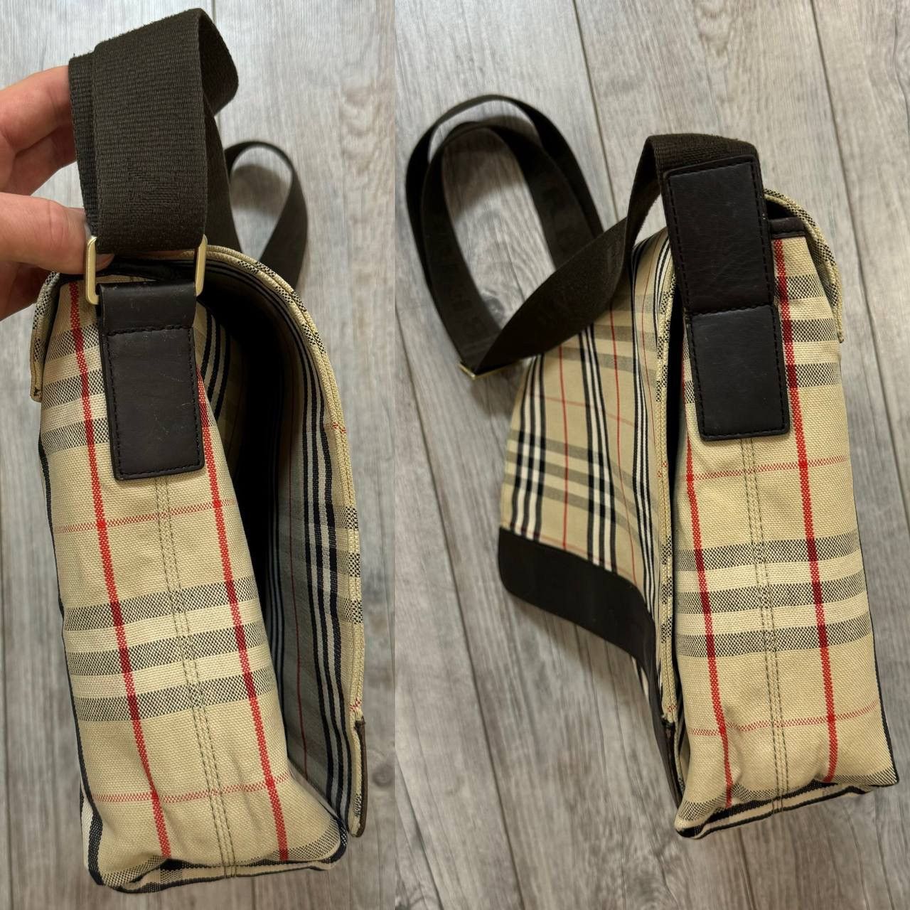 Burberry × Vintage Vintage Burberry Nova Check Cross Body Bag Size ONE SIZE - 8 Thumbnail