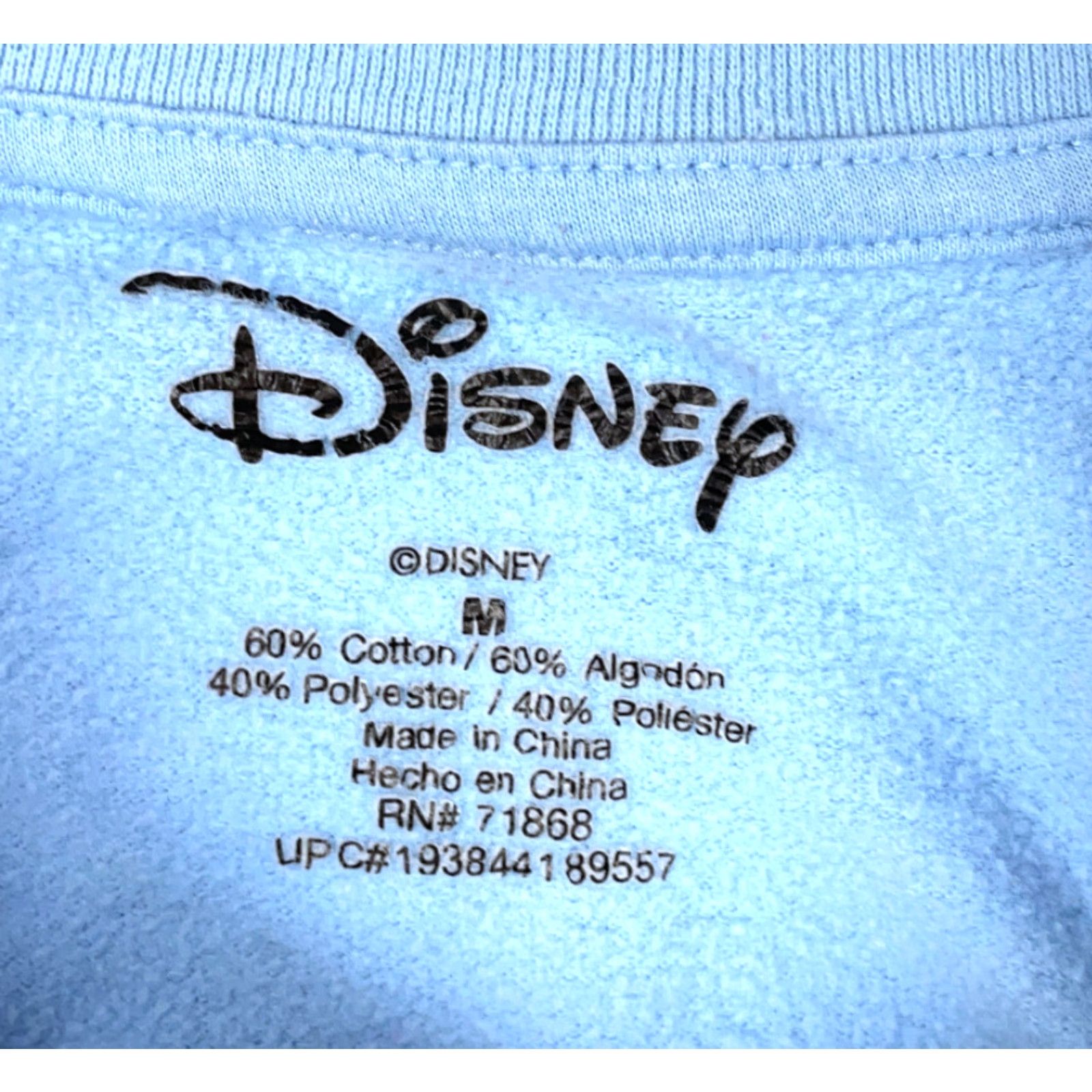 Disney Disney Sweatshirt Lilo & Stitch Blue Big Print Adult Medium Lightweight Pullover Size M / US 6-8 / IT 42-44 - 4 Thumbnail