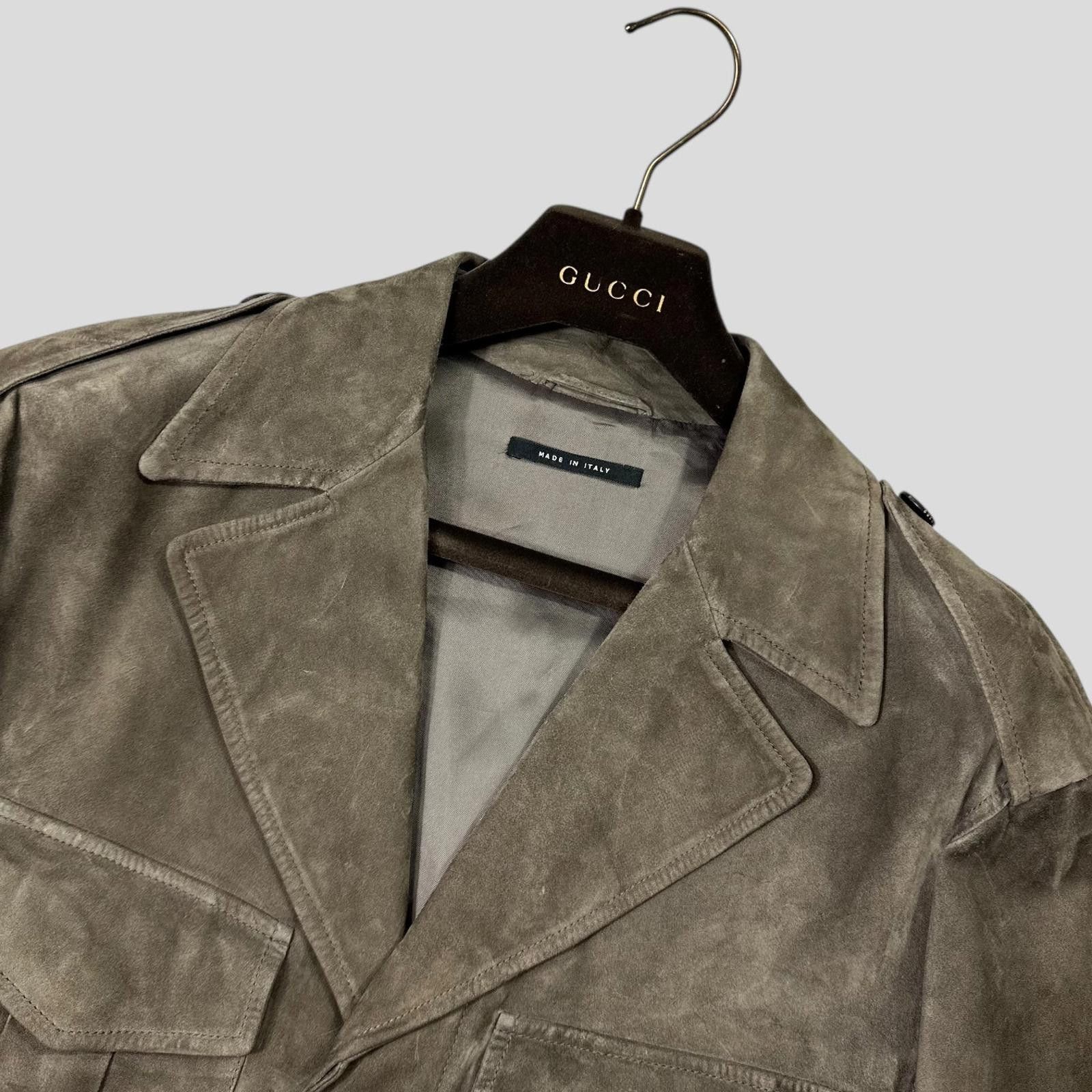 Gucci Gucci Tom Ford FW03 Suede Leather Western Military Jacket L Size US L / EU 52-54 / 3 - 2 Thumbnail