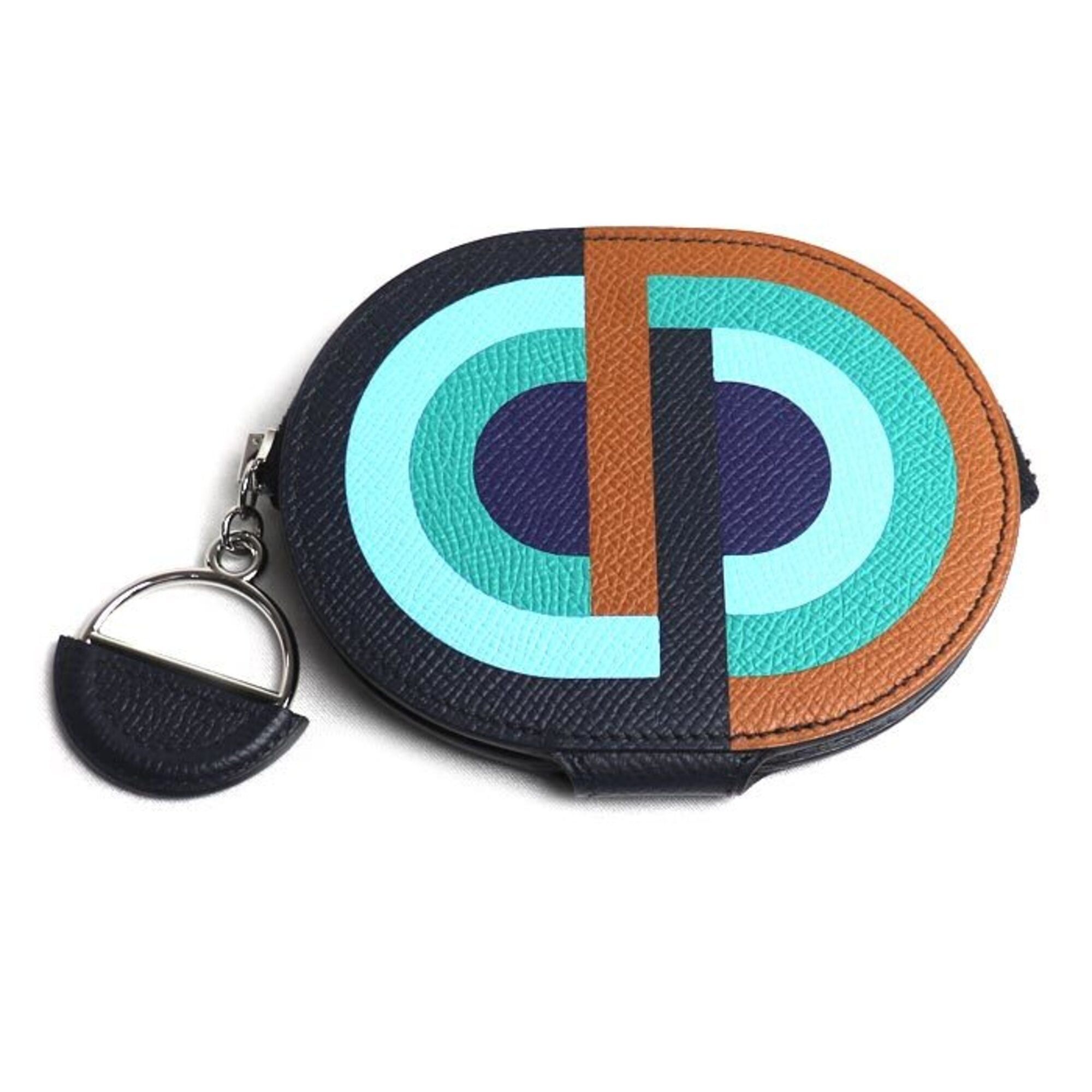 Hermes HERMES In the Loop Mini Veau Epsom Wallet/Coin Case, Blue Indigo Multicolor, Y Stamp, Women's Size ONE SIZE - 1 Thumbnail