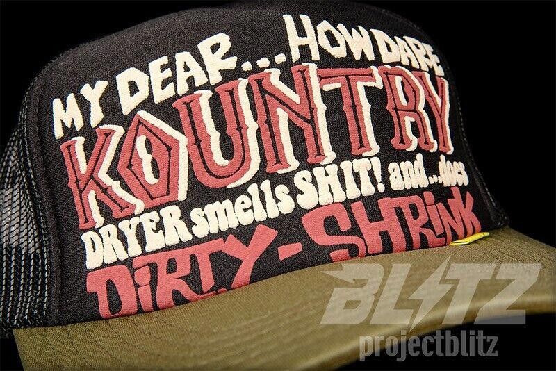 Kapital KAPITAL KOUNTRY DIRTY SHIRNK TRUCKER CAP HAT OLIVE GREEN Size ONE SIZE - 1 Thumbnail