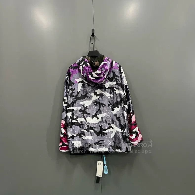 Valentino Valentino Camouflage sequin hooded jacket Size US XL / EU 56 / 4 - 2 Thumbnail