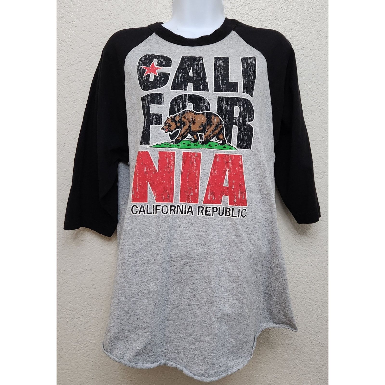 Other Alstyle Black Gray California Republic Graphic T Shirt Large Size US L / EU 52-54 / 3 - 1 Thumbnail