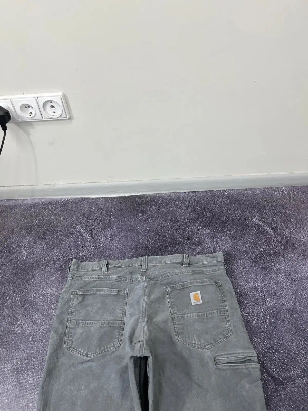 Carhartt × Vintage Vintage Carhartt Gray Carpenter Work Hype Baggy Pants Size US 38 / EU 54 - 6 Thumbnail