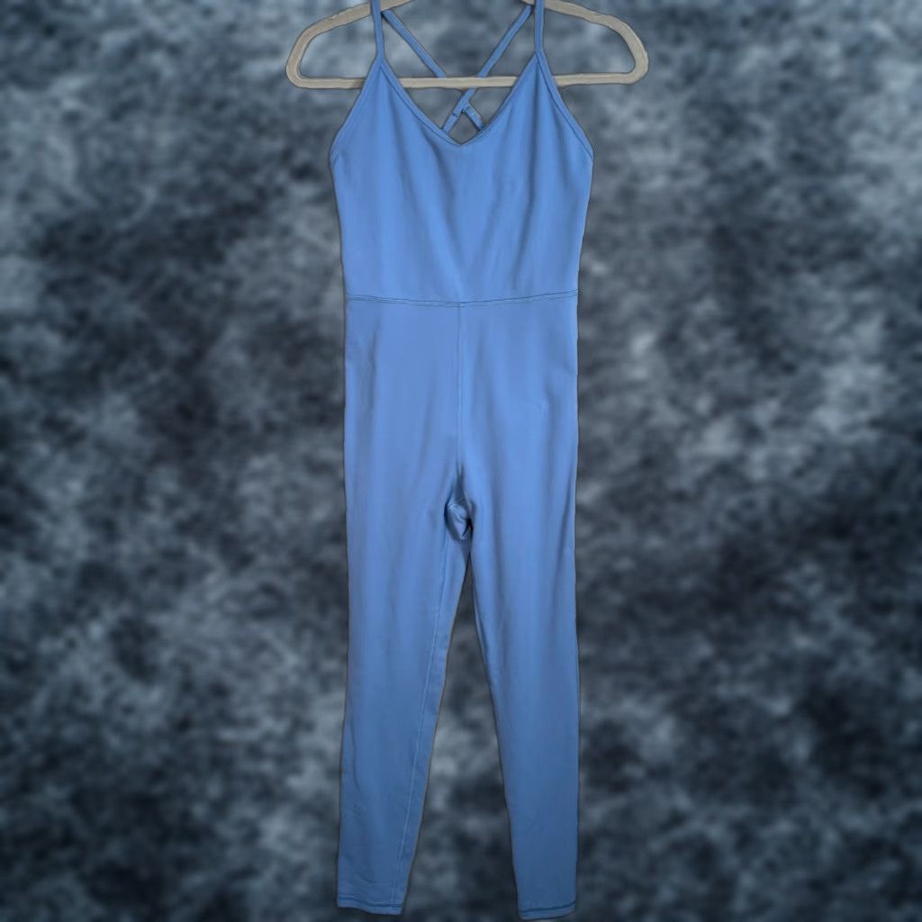 Vintage Wilfred Free Brand Jumpsuit One-Piece Style Lightweight Features Strappy Back Blue Medium Womens Size M Casual Summer Spring Size 32" / US 10 / IT 46 - 1 Thumbnail
