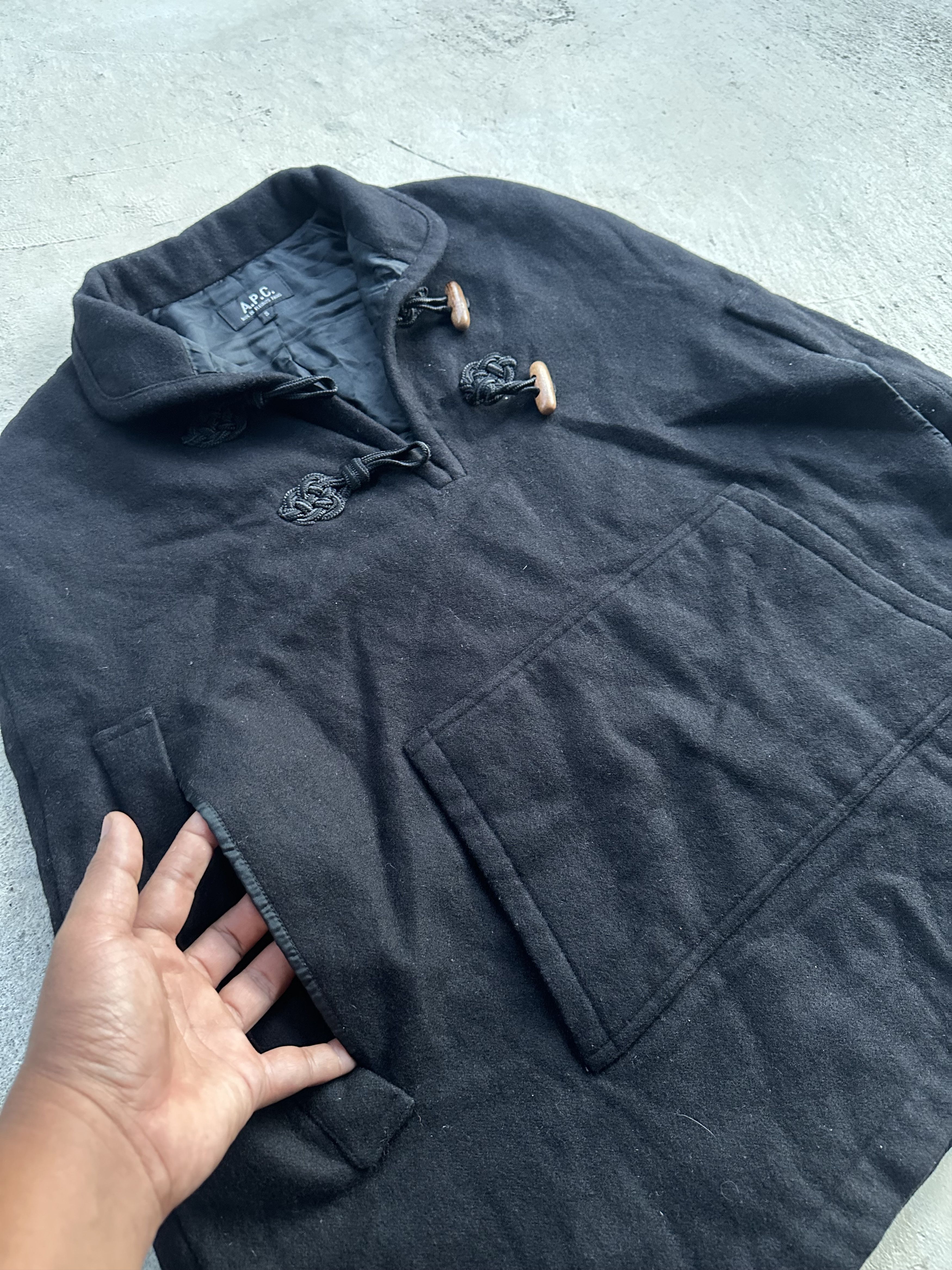A.P.C. A.P.C Laine Wool LD 19 Poncho Toggle Capes Jacket Size US S / EU 44-46 / 1 - 8 Thumbnail