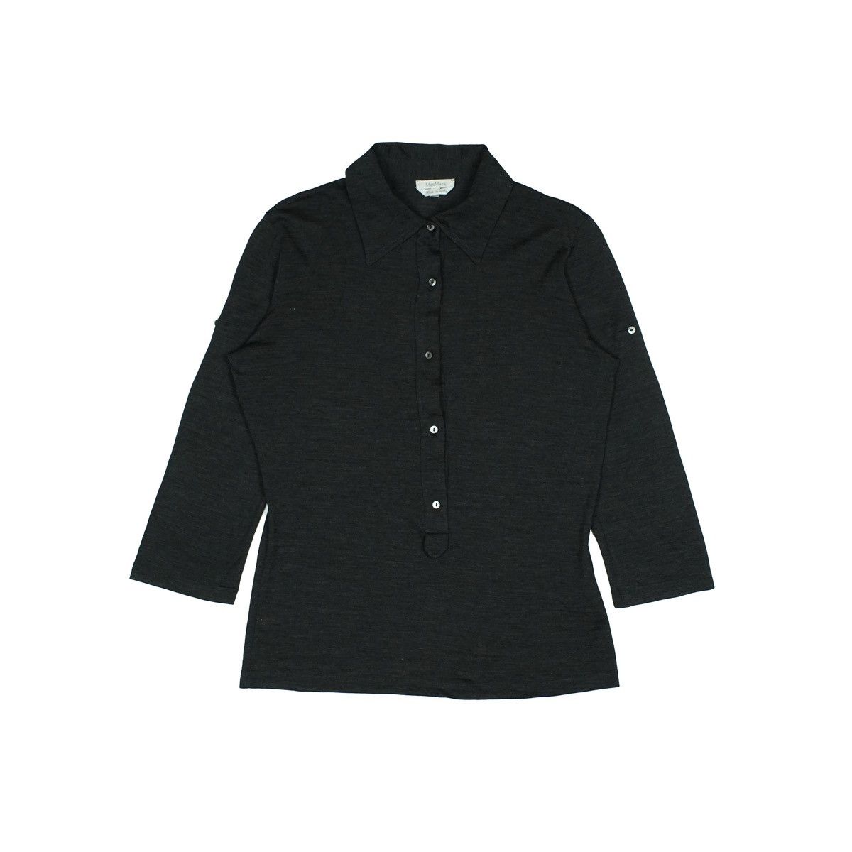 Max Mara *NoTariff Max Mara 3/4 Sleeve Collared Shirt Size L / US 10 / IT 46 - 1 Thumbnail