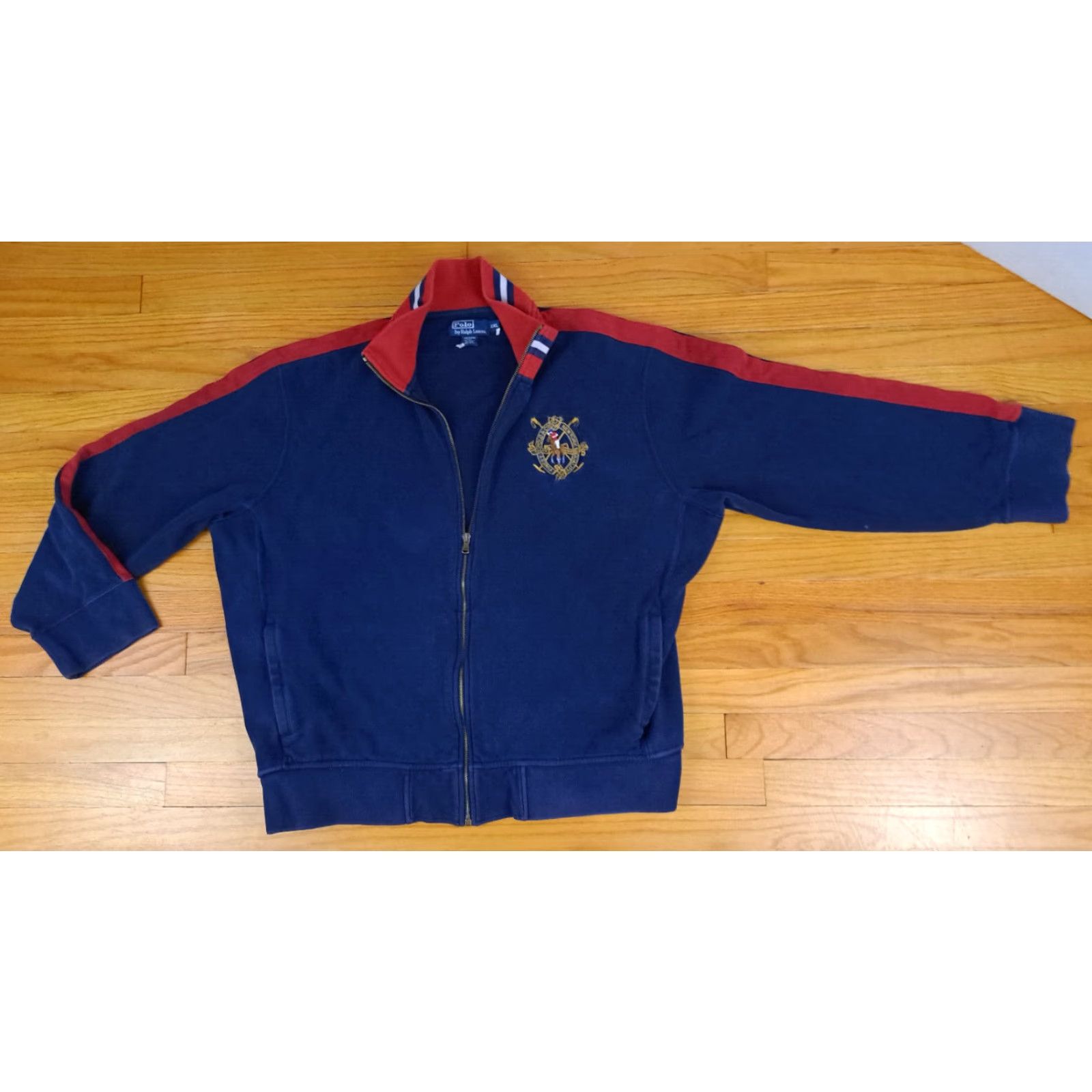 Ralph Lauren Polo Ralph Lauren Full Zip Jacket Varsity Blue 2XL Men Canvas Cotton Warm-Up Quality Thick NYC New York Size US XXL / EU 58 / 5 - 3 Thumbnail