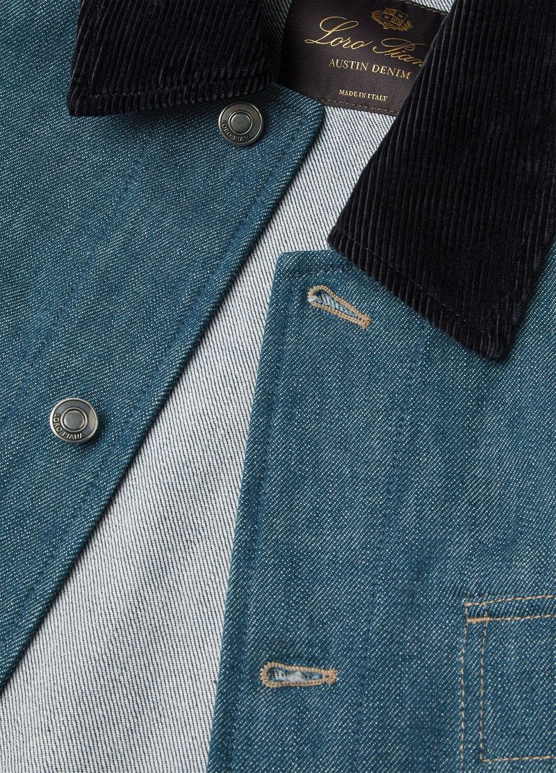Loro Piana o1srvl11e0526 FAP2843 Dean Field Jacket in Blue Size L / US 10 / IT 46 - 8 Thumbnail