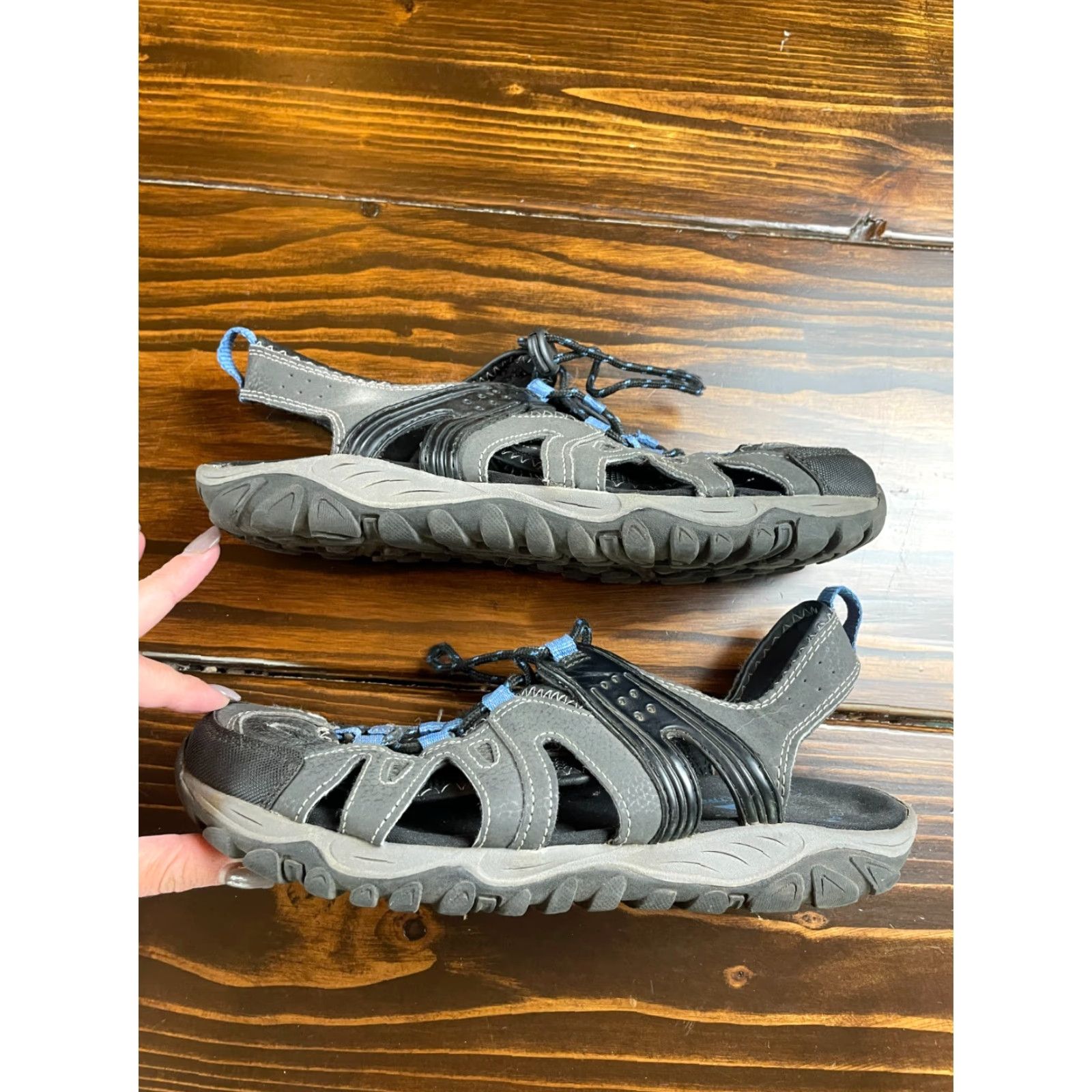 Vintage Ozark Trail Shoes Men's Size 8 Gray Hiking Ankle Strap Lace Up Sneaker Modern Size US 8 / EU 41 - 3 Thumbnail