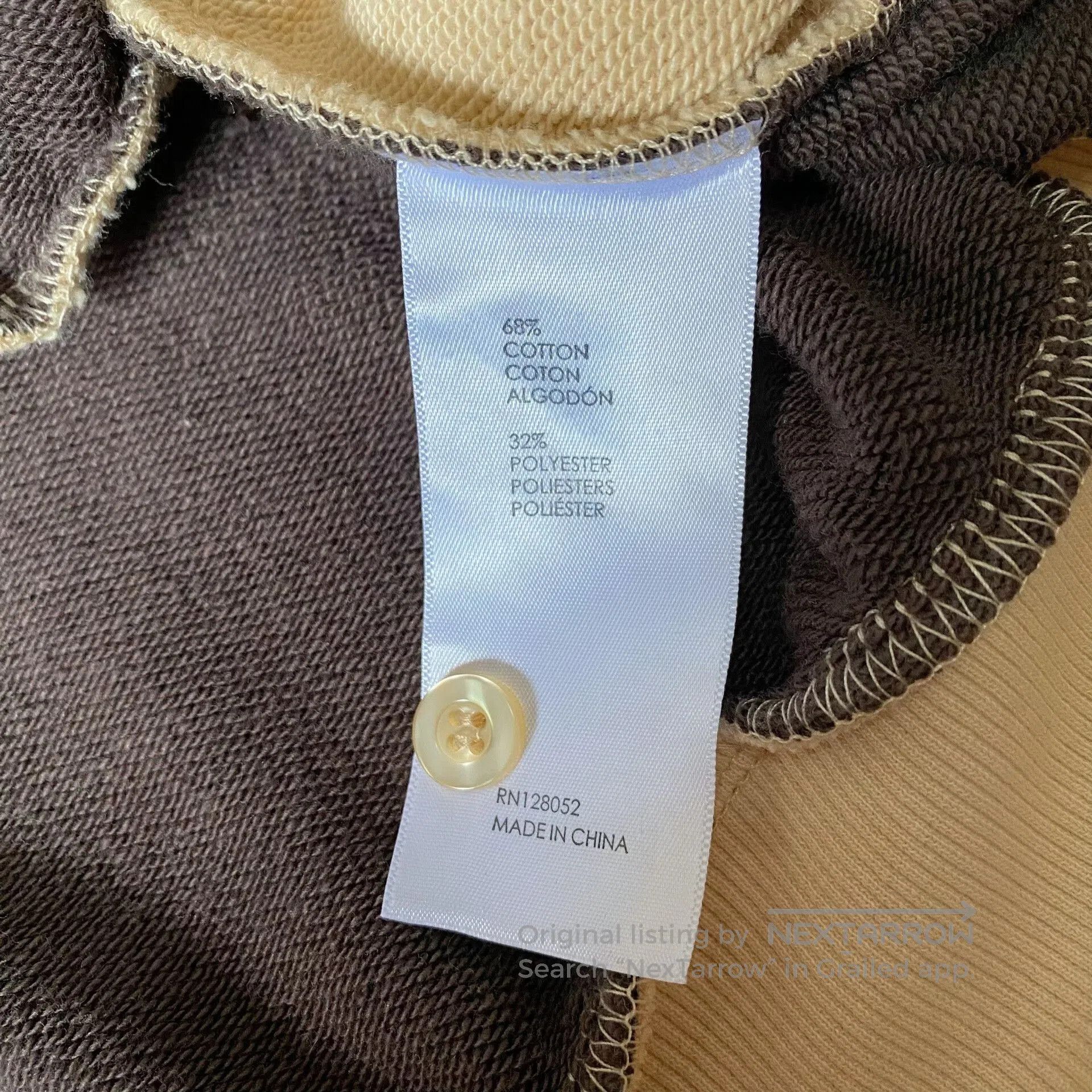 Travis Scott cactus jack brown long sleeve polo sweatshirt. Size US M / EU 48-50 / 2 - 7 Thumbnail