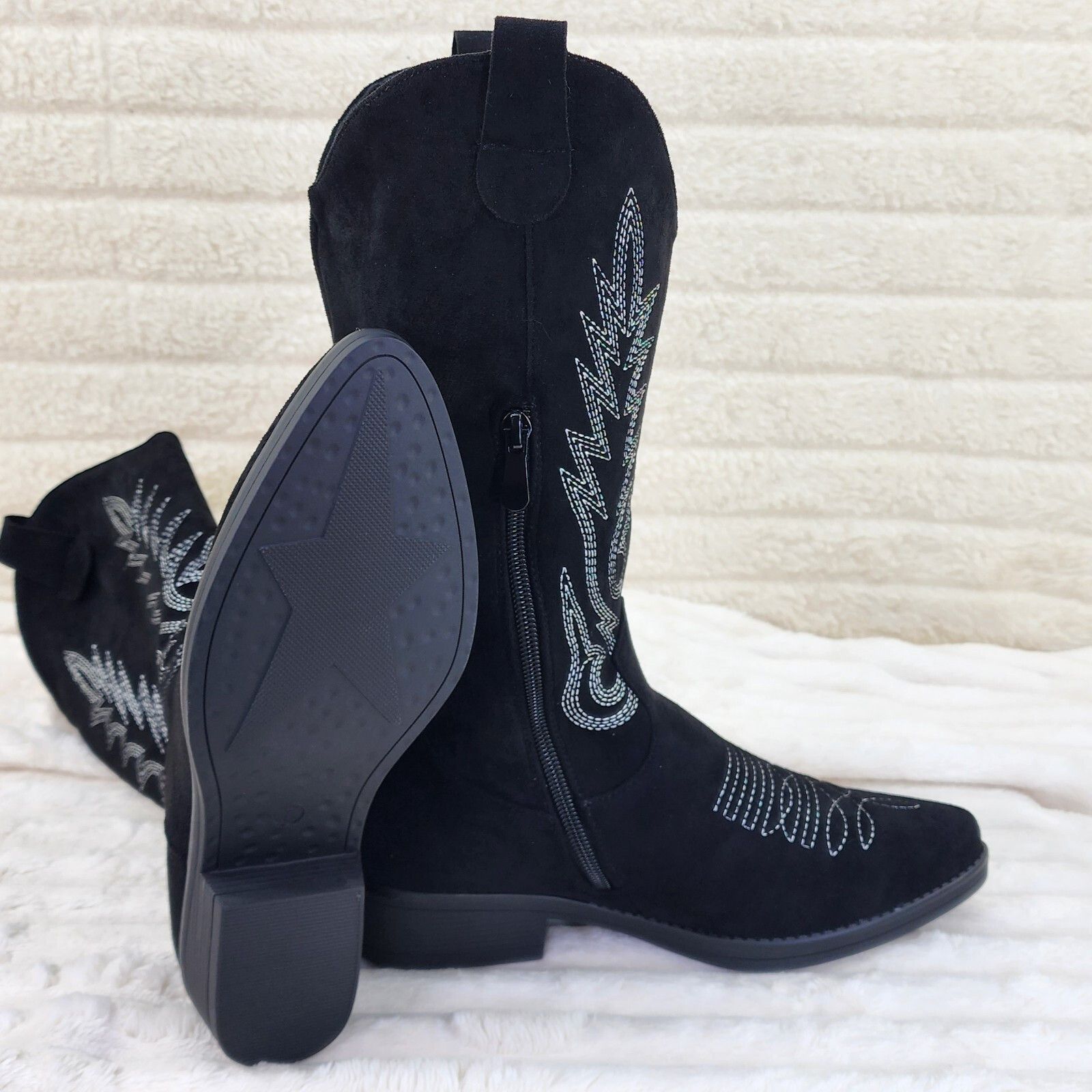 Other Southern Comfort Western Cowboy Cowgirl Boots Tan 1.5" Heel Size US 10 / IT 40 - 3 Thumbnail
