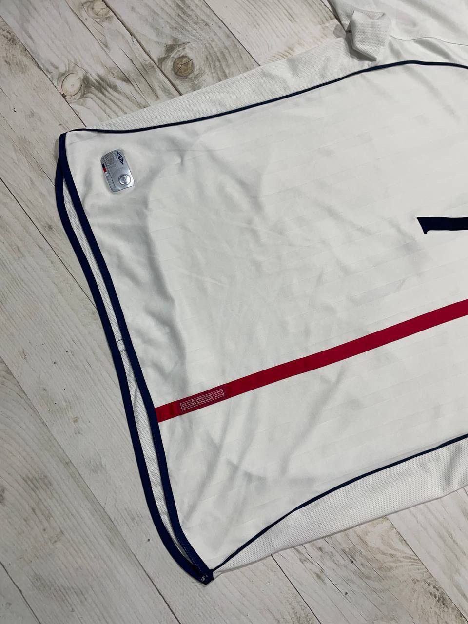 Umbro England 2001 2003 Beckham #7 Home Shirt Soccer Jersey Size US XXL / EU 58 / 5 - 5 Thumbnail