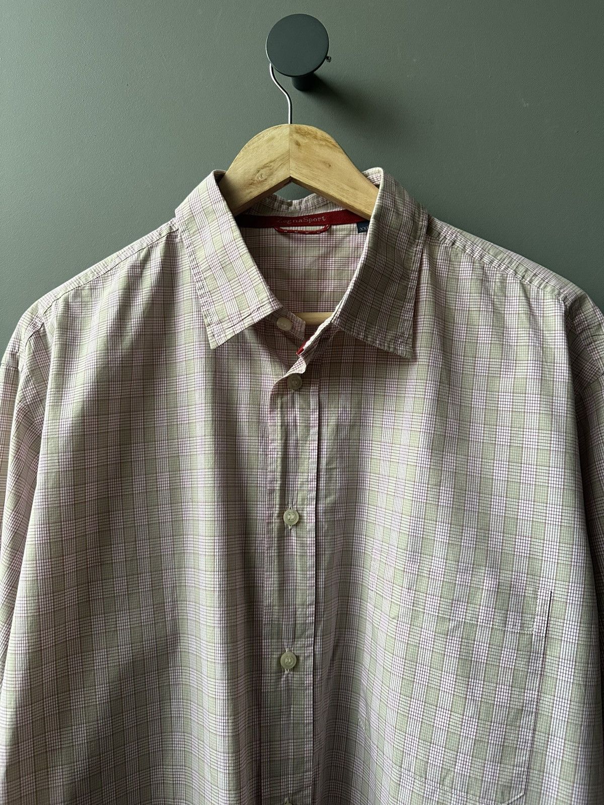 Ermenegildo Zegna Ermenegildo Zegna Sport Cotton Check Shirt Size XXL Size US XXL / EU 58 / 5 - 2 Thumbnail