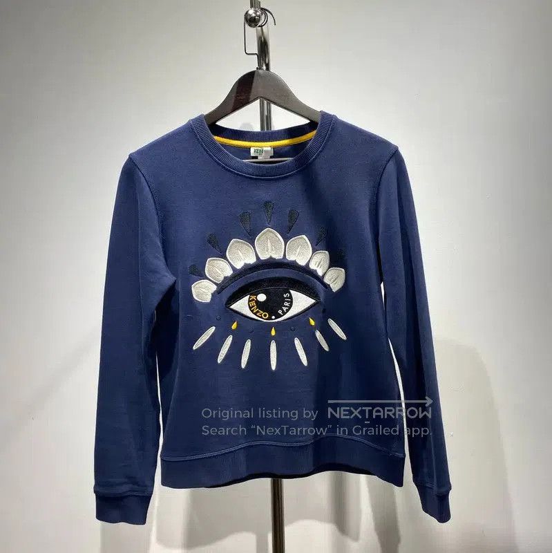 Kenzo Kenzo Blue Cotton Blend Men's Sweatshirt . Size US M / EU 48-50 / 2 - 1 Thumbnail