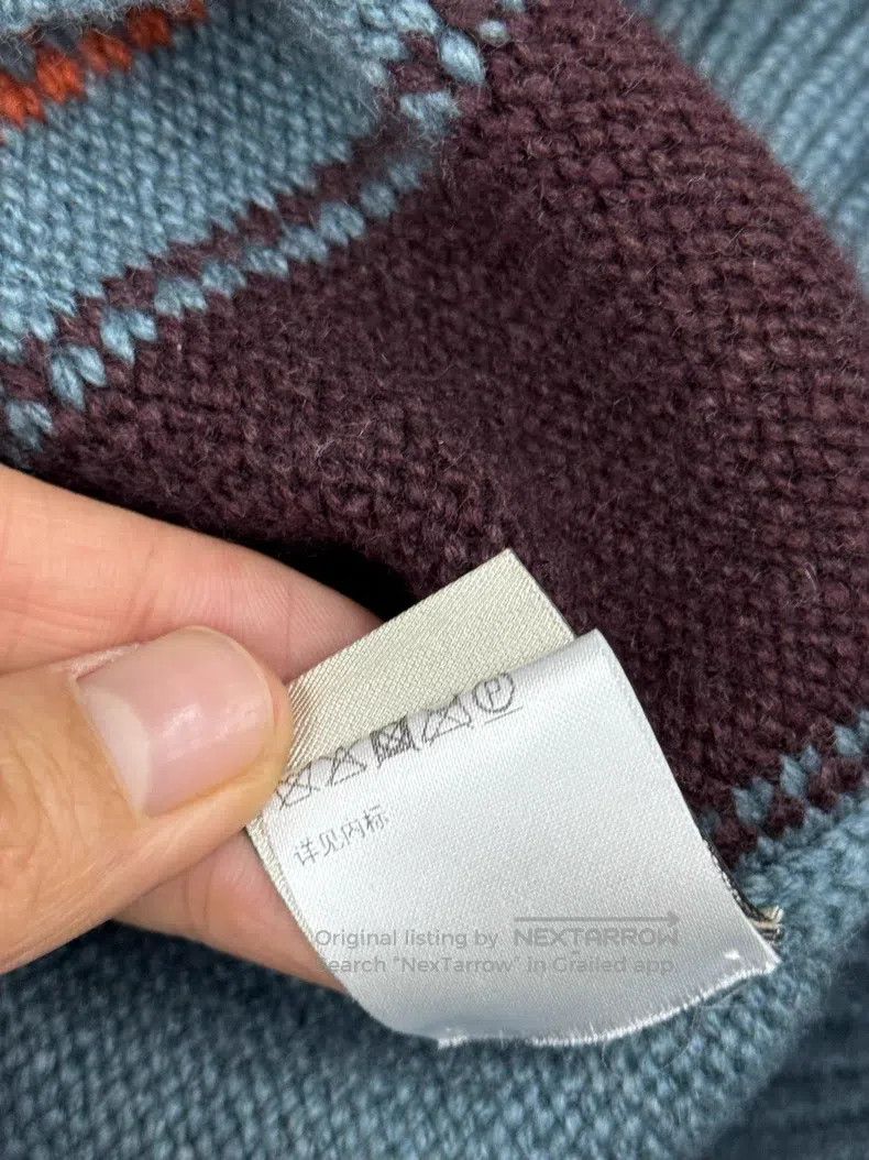 Hermes Hermes Color Blocked Faux Fur Cashmere Sweater Size US XXL / EU 58 / 5 - 7 Thumbnail