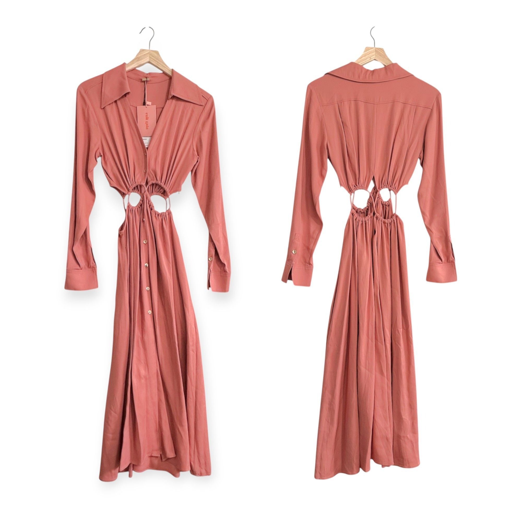 Cult Gaia Cult Gaia Lou button down, cut out dress, Color: Jaipur, Si Size S / US 4 / IT 40 - 12 Thumbnail