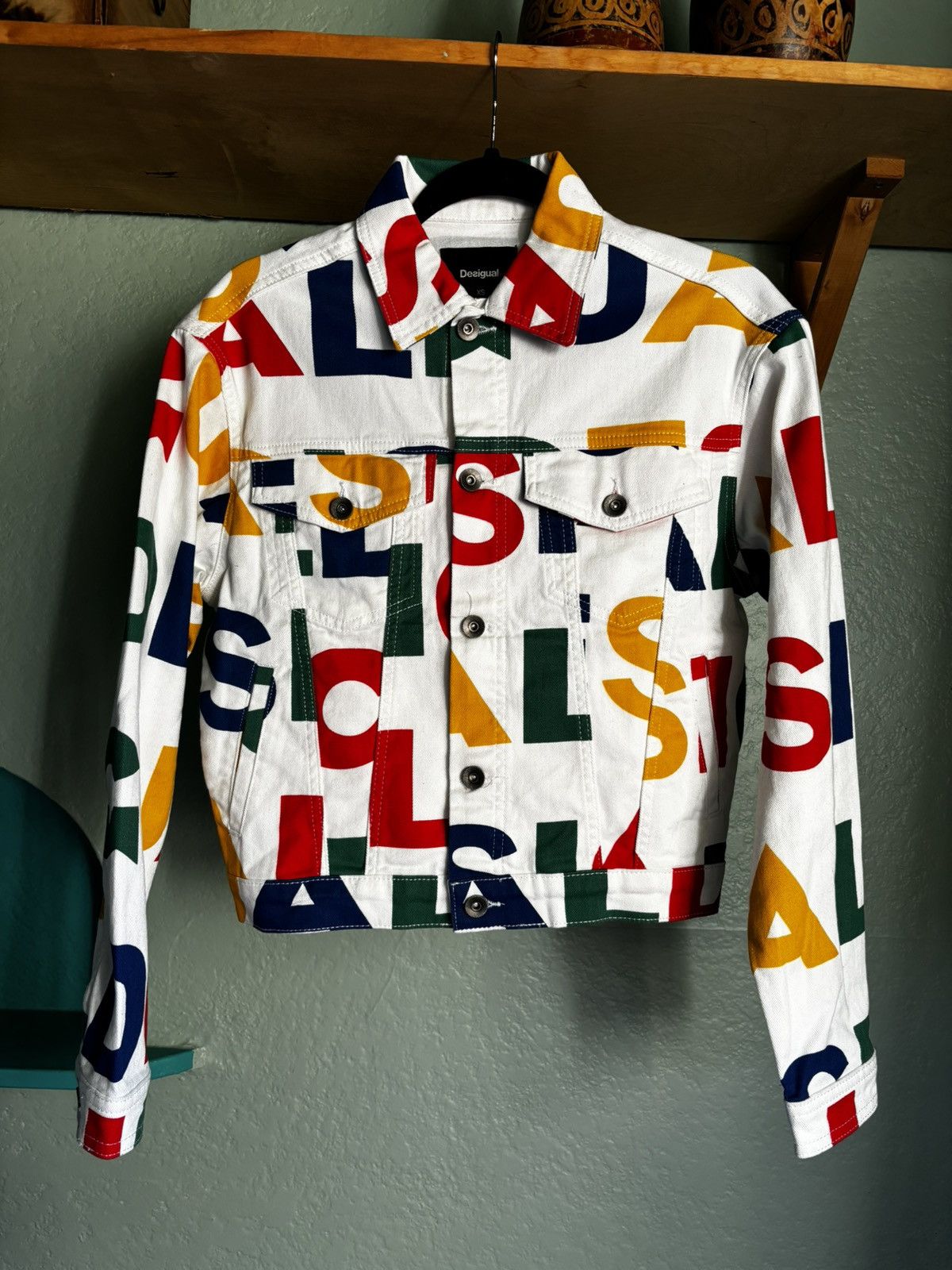 Desigual Desigual Denim Logomania Denim Jacket Size XS / US 0-2 / IT 36-38 - 6 Thumbnail