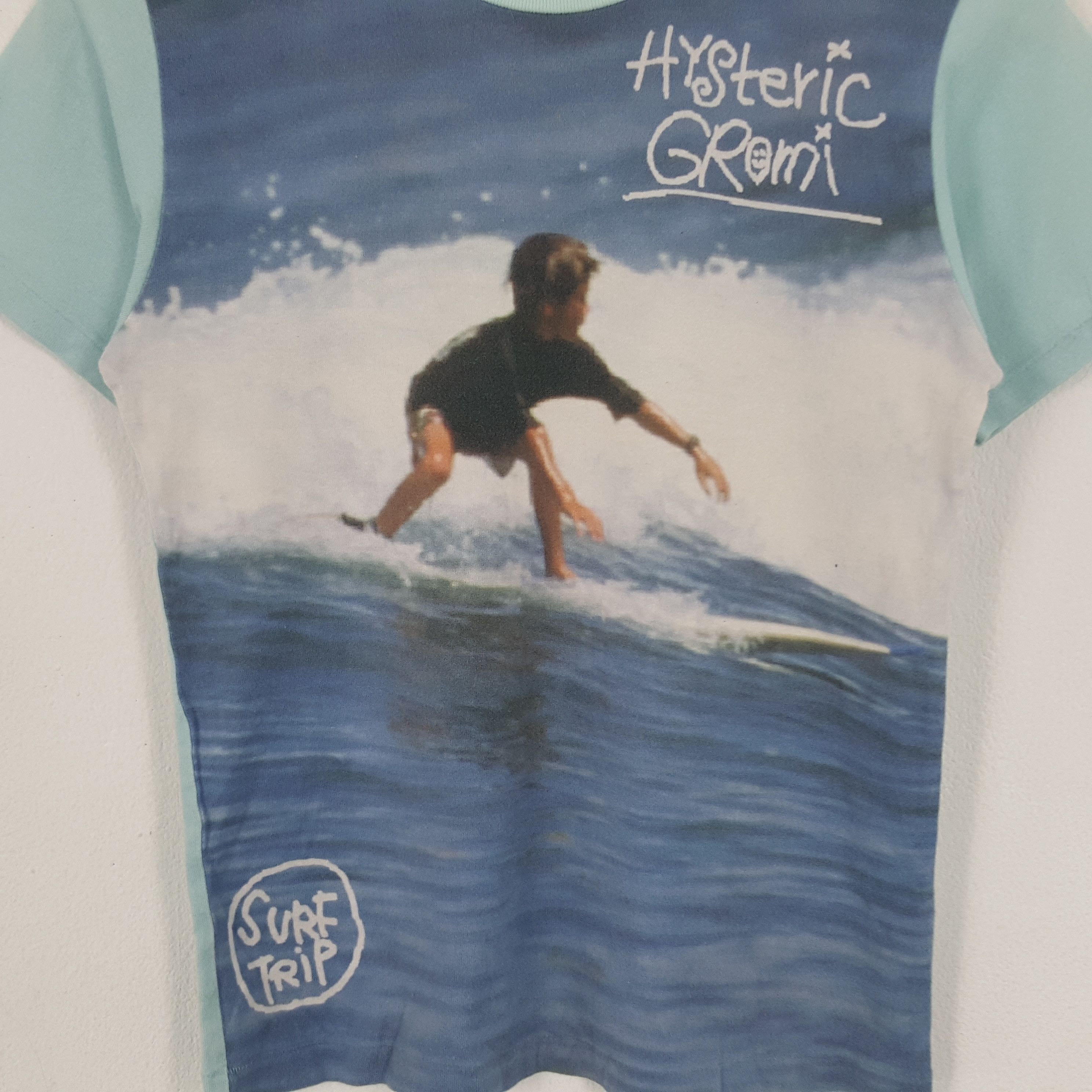 Hysteric Glamour × Japanese Brand × Vintage Vintage Hysteric Glamour Japanese Surf Art Parody Tshirt Size US XS / EU 42 / 0 - 2 Thumbnail