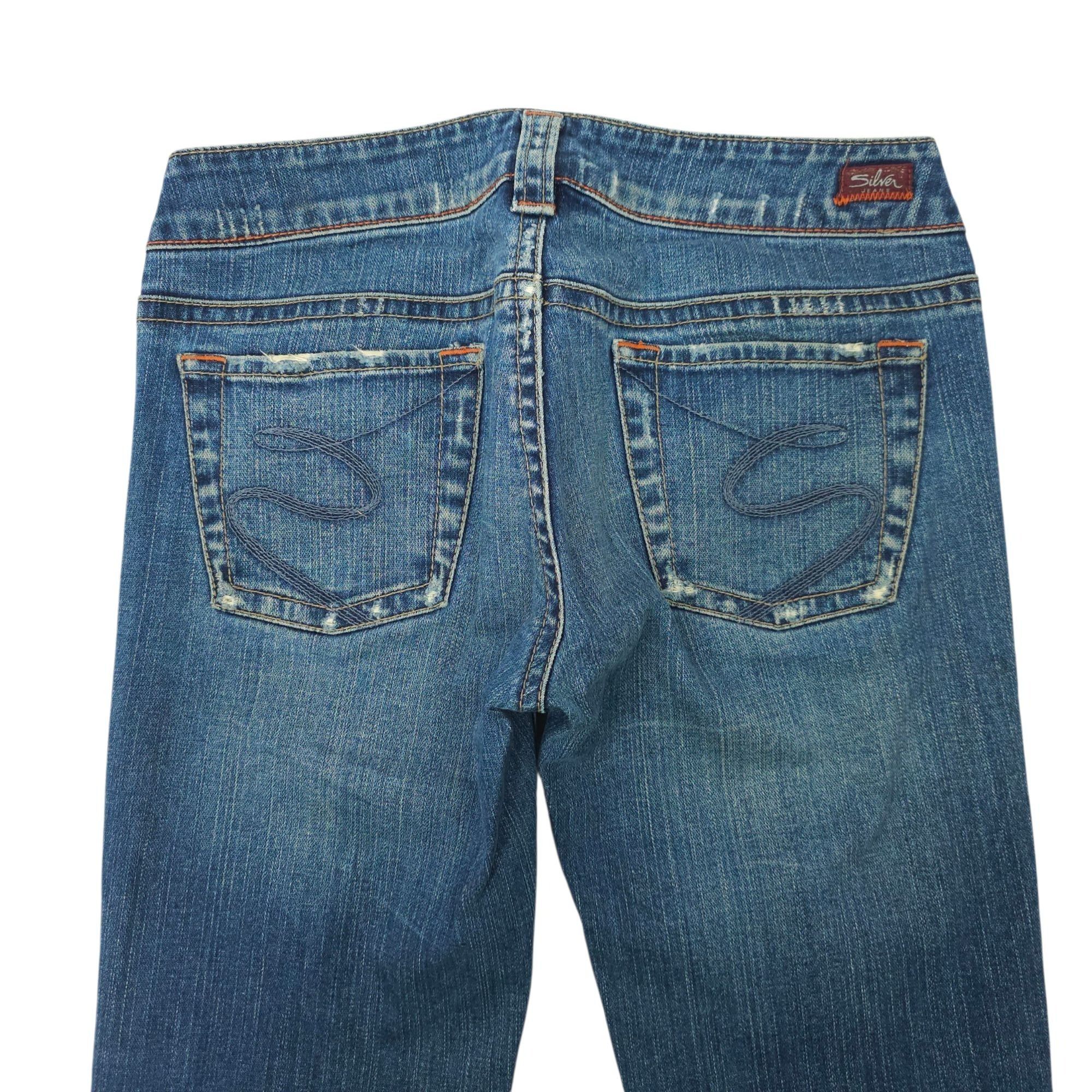 Silver Jeans Co. Silver Jeans Tuesday Flare Denim READ Womens 30x30.5 Low Ris Size 31" - 12 Thumbnail