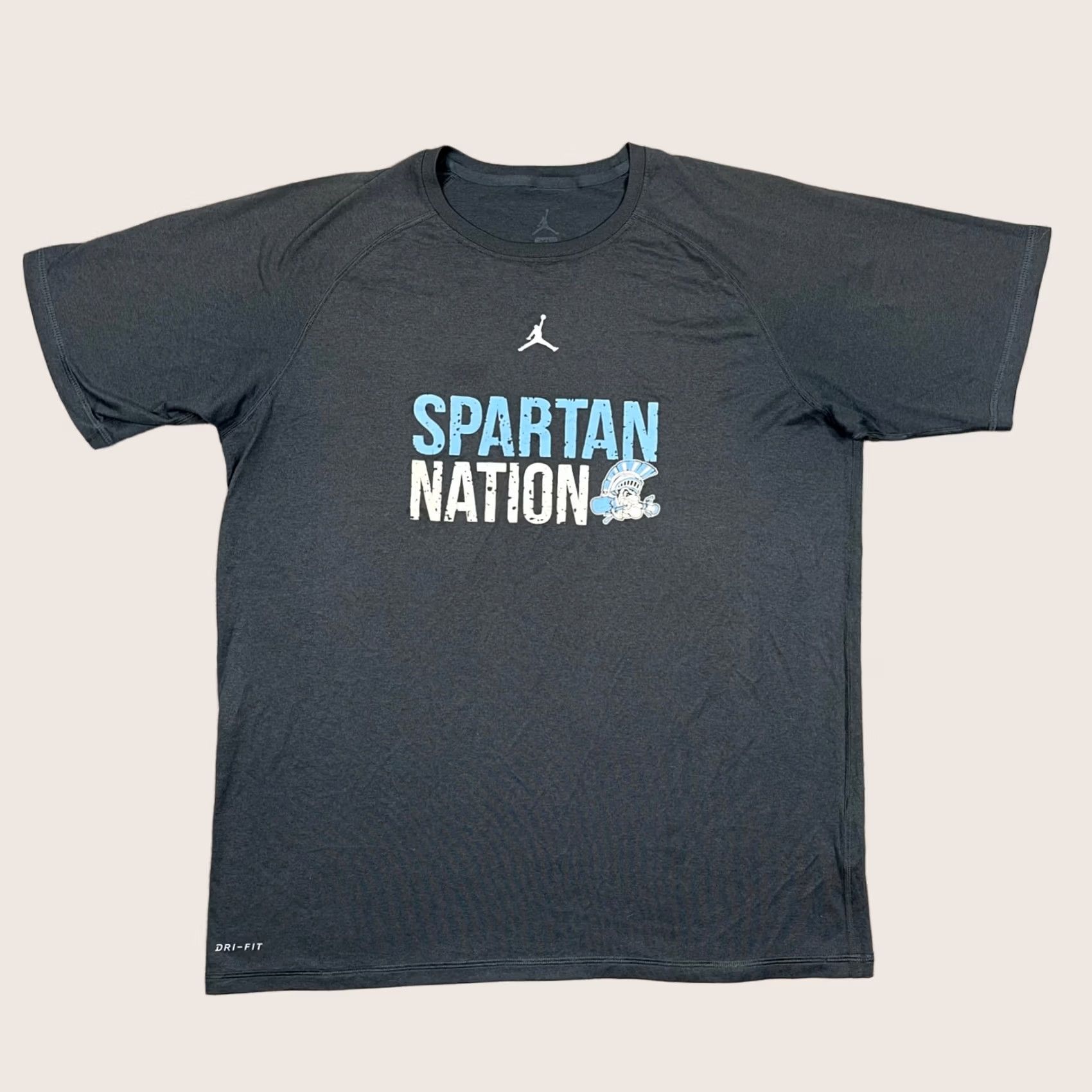 Jordan Brand Jordan T Shirt Mens XL Black Short Sleeve Spartan Nation Logo Performance Size US XL / EU 56 / 4 - 1 Thumbnail