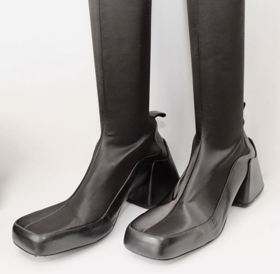 Jil Sander Jil Sander Block Heel Square Toe Boots Size US 9.5 / IT 39.5 - 8 Thumbnail