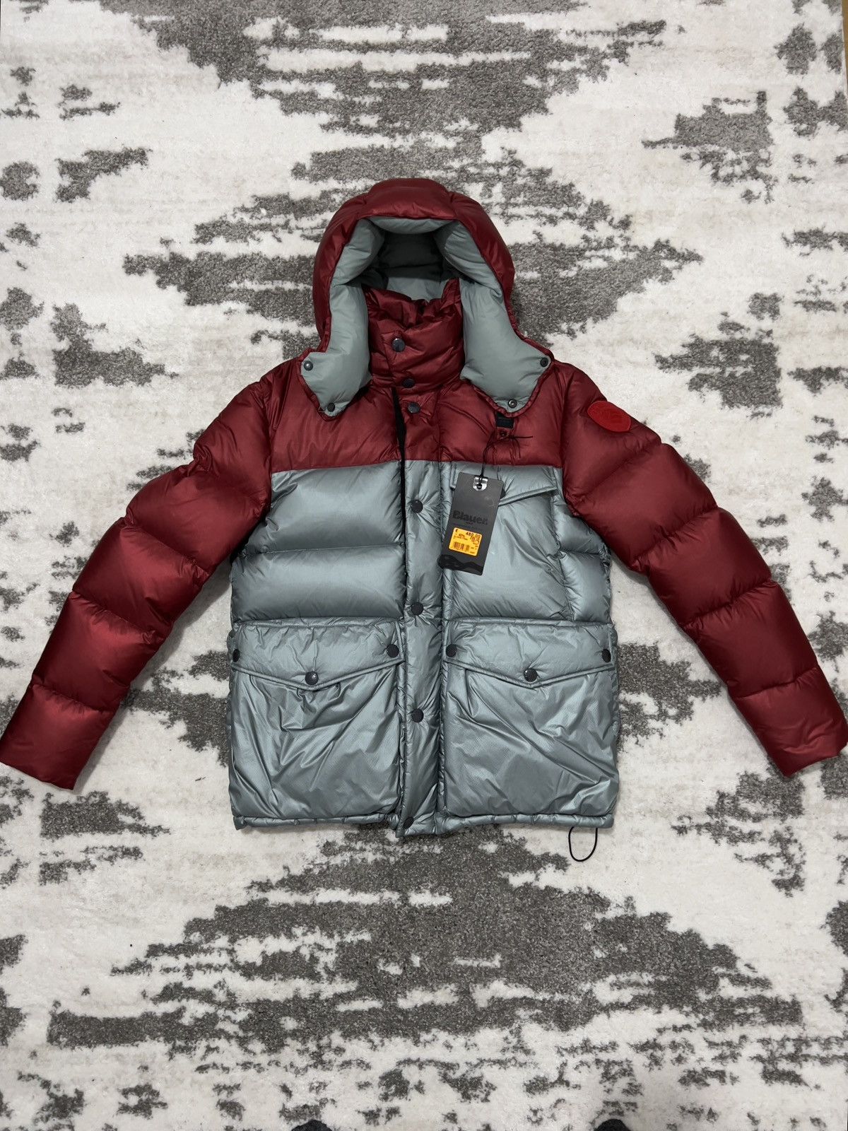 image of Bluer Denim Blauer Blouson Padded Duvet in Red, Men's (Size Large)