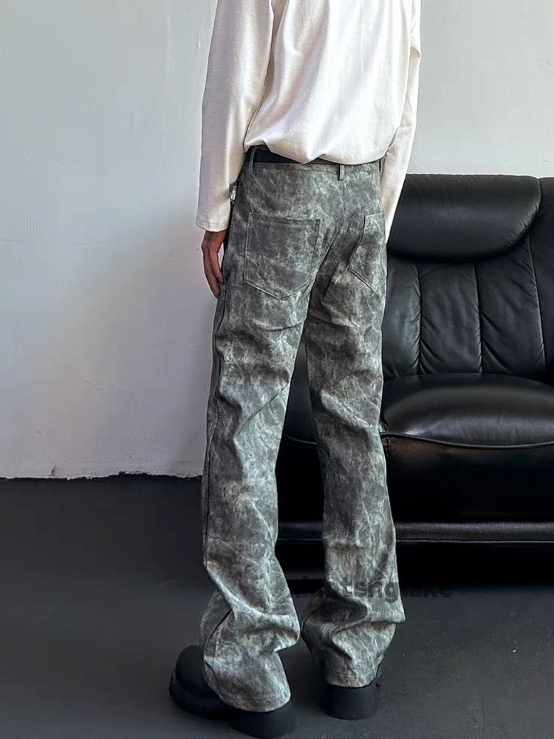 Designer × Japanese Brand × Vintage washed faded cleanfit yuppie bootcut pattern pants Size US 28 / EU 44 - 2 Thumbnail