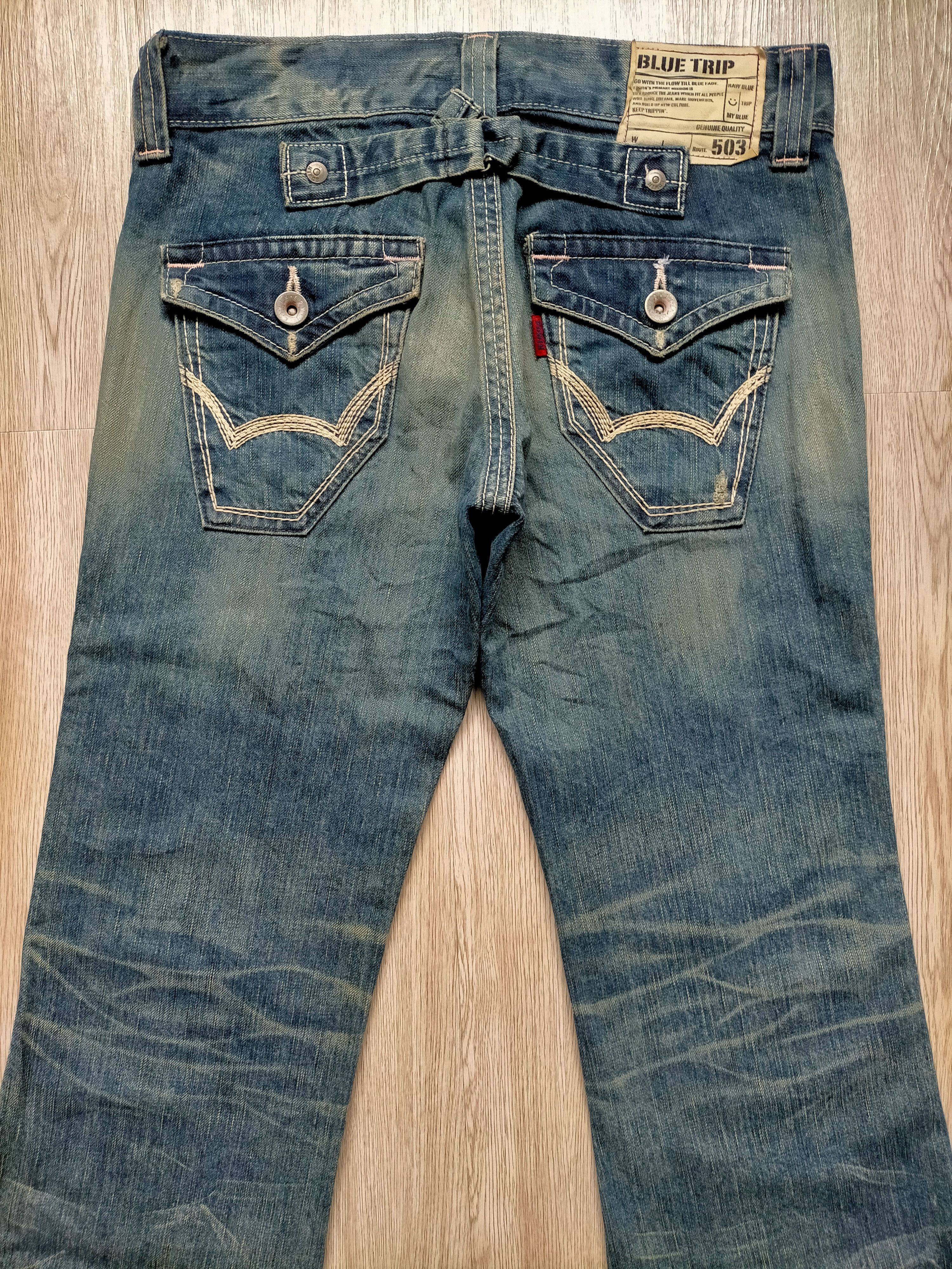 Edwin Flare Jeans Edwin 503 Blue Trip Low rise Denim Size US 30 / EU 46 - 9 Thumbnail