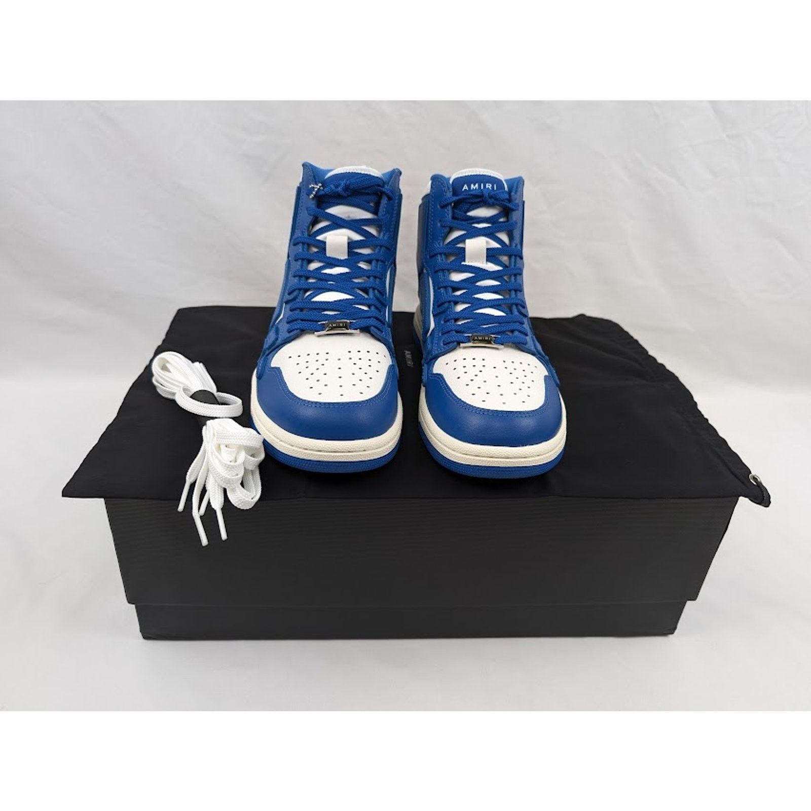 Amiri o1rshd1 Skel Hi-Top Sneakers in Blue/White Size US 13 / EU 46 - 13 Thumbnail