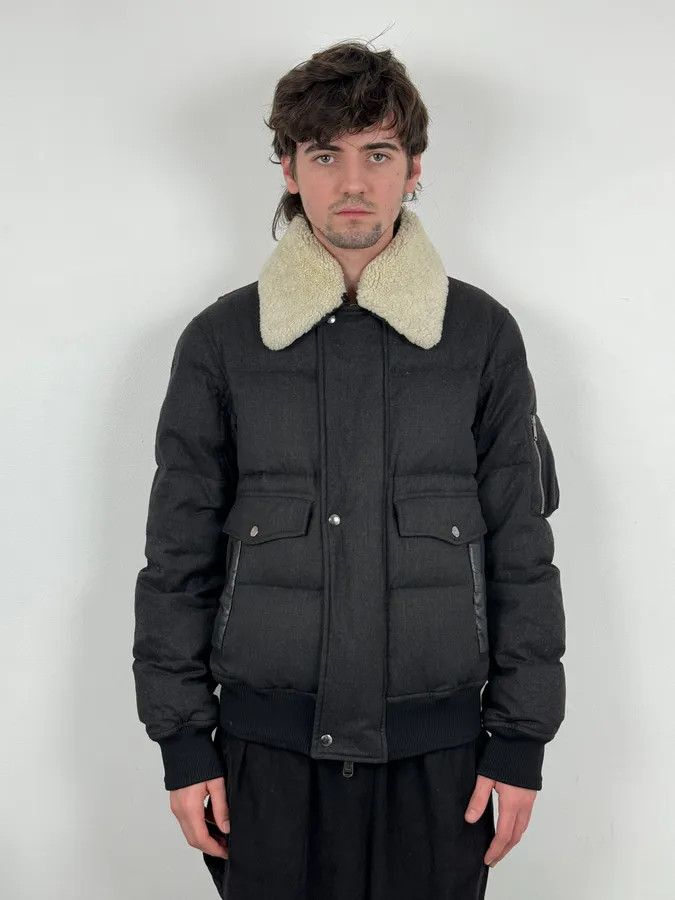 Yves Saint Laurent AW2010 Yves Saint Laurent Grey Wool Single-Breasted Fur Collar Jacket Size US M / EU 48-50 / 2 - 2 Thumbnail