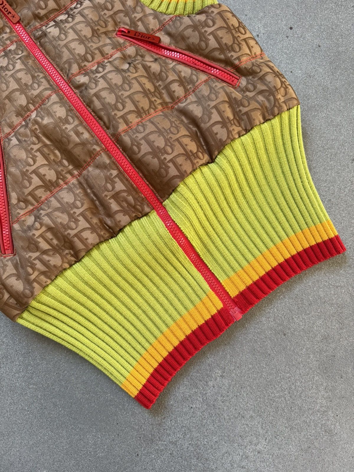 Dior Dior by Galliano Fall 2004 Rasta Diorissimo Logo Puffer Vest Size M / US 6-8 / IT 42-44 - 8 Thumbnail