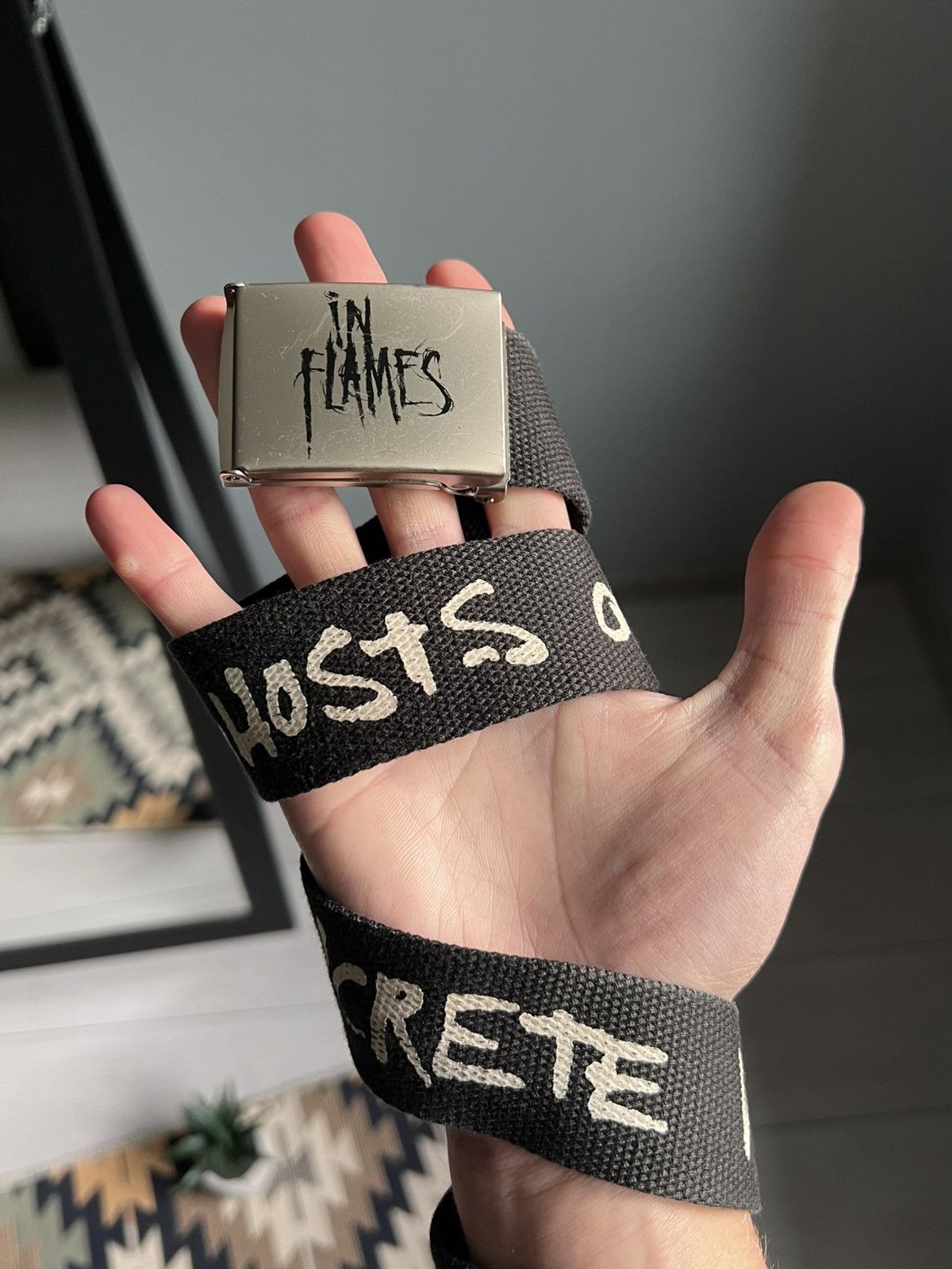 Band Tees × Vintage Vintage „In Flames” Y2k Rock Concert Belt Size ONE SIZE - 2 Thumbnail