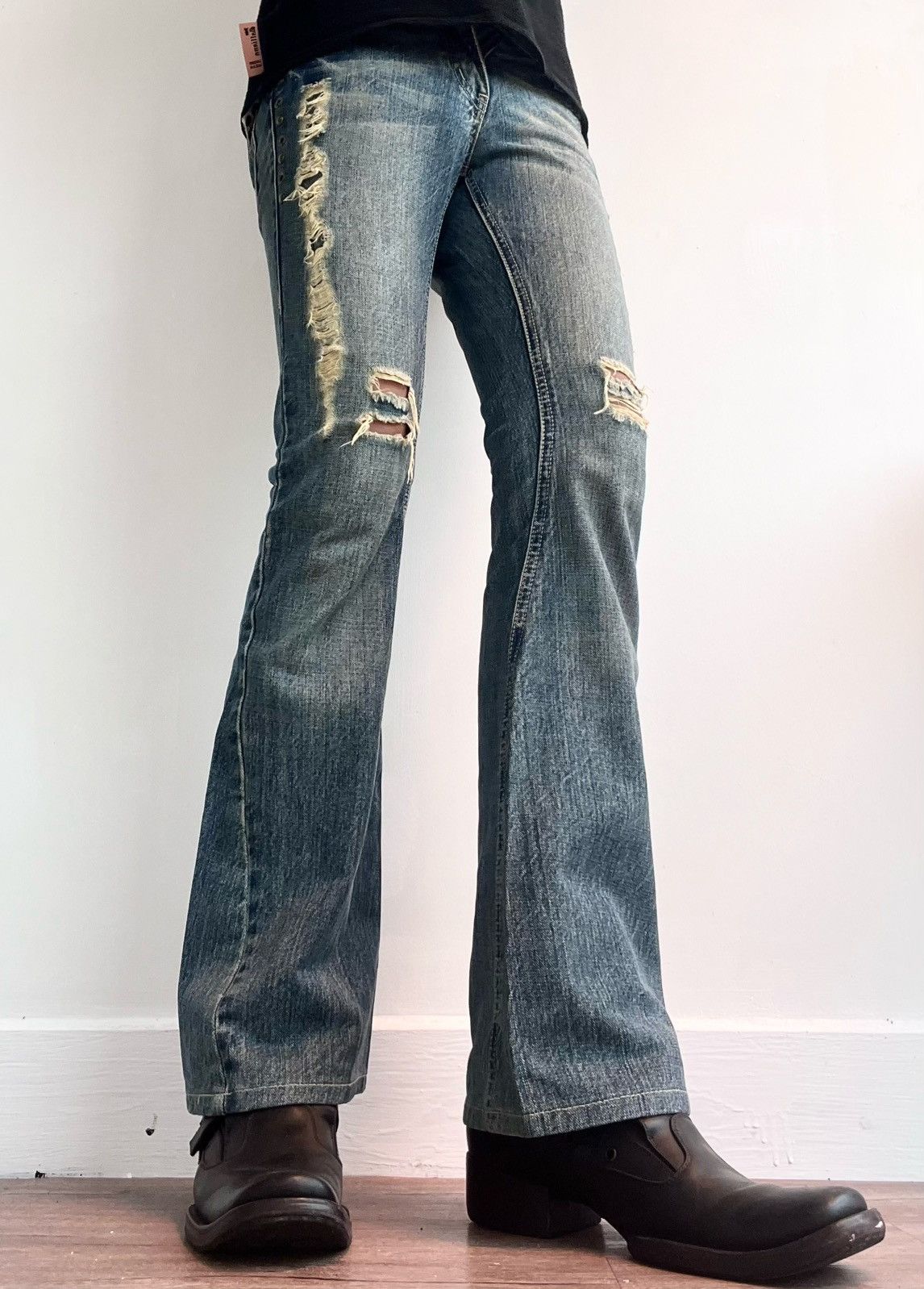 Tornado Mart 2000s Tornado Mart Zipped Jeans Size 25" / US 0 / IT 36 - 3 Thumbnail
