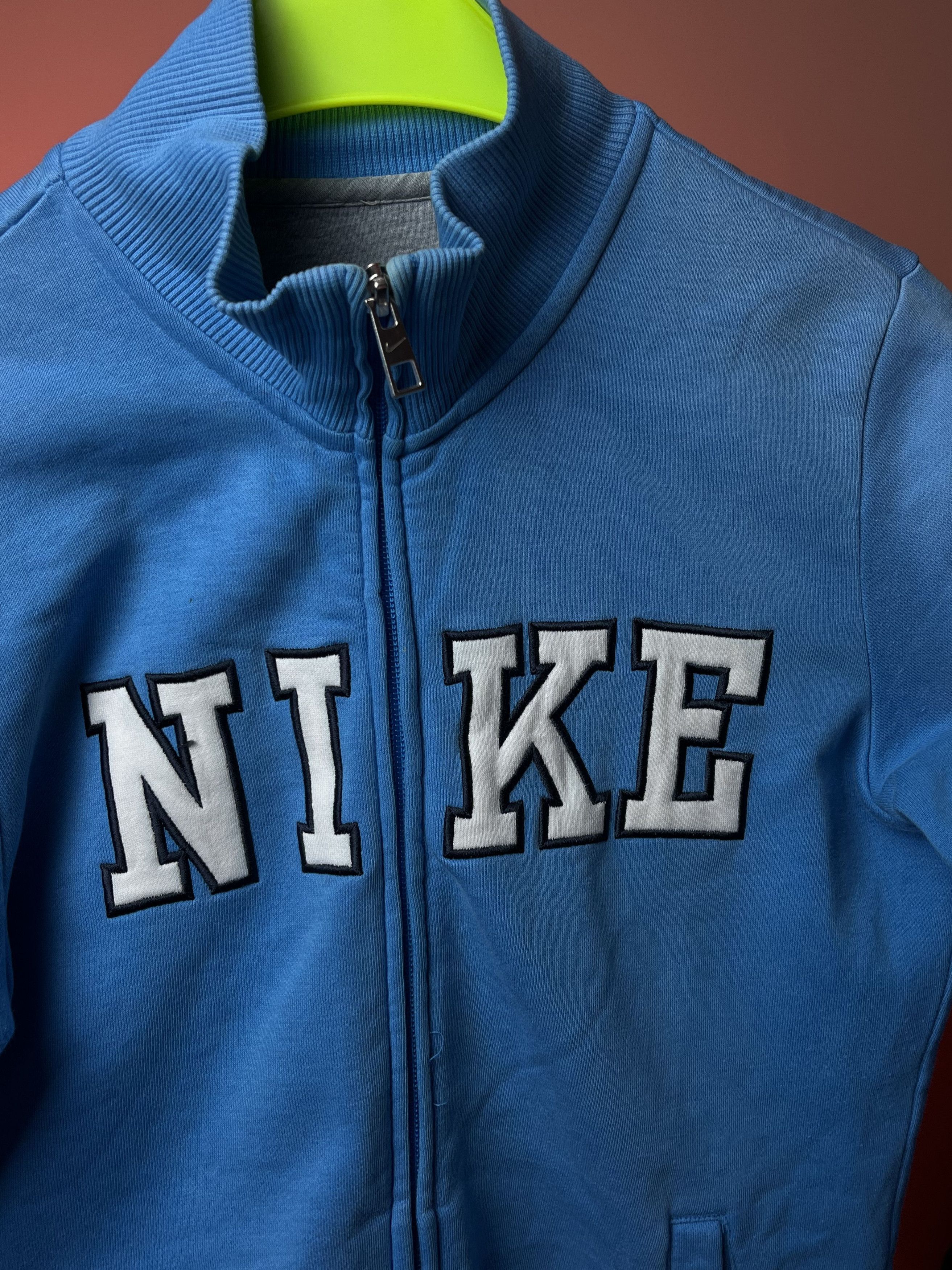 Nike × Vintage Nike Blue Centerlogo Full-Zip Jacket Size US S / EU 44-46 / 1 - 3 Thumbnail