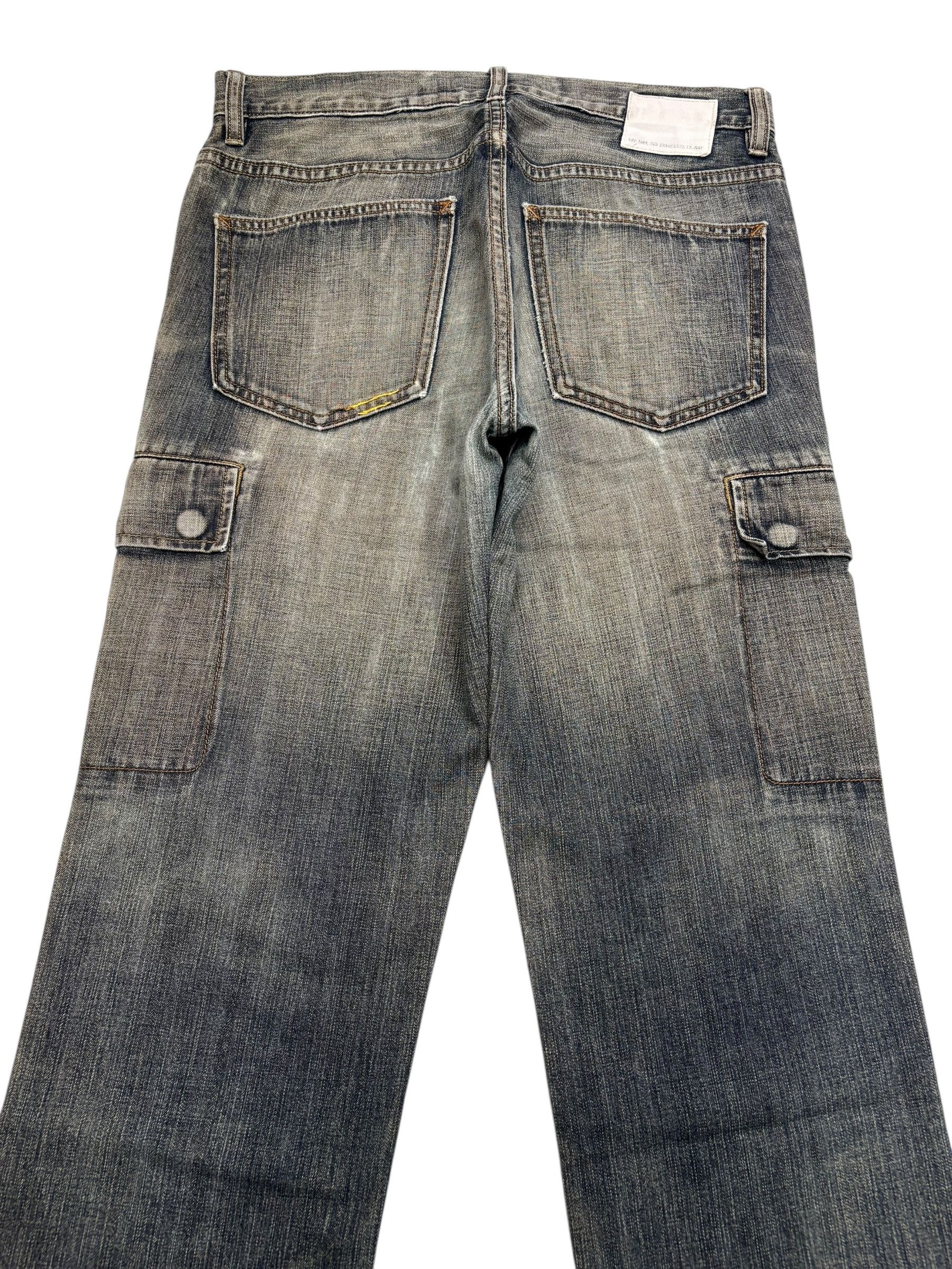 Gap GAP FADED WASHED DENIM CARGO JEANS Size US 32 / EU 48 - 7 Thumbnail