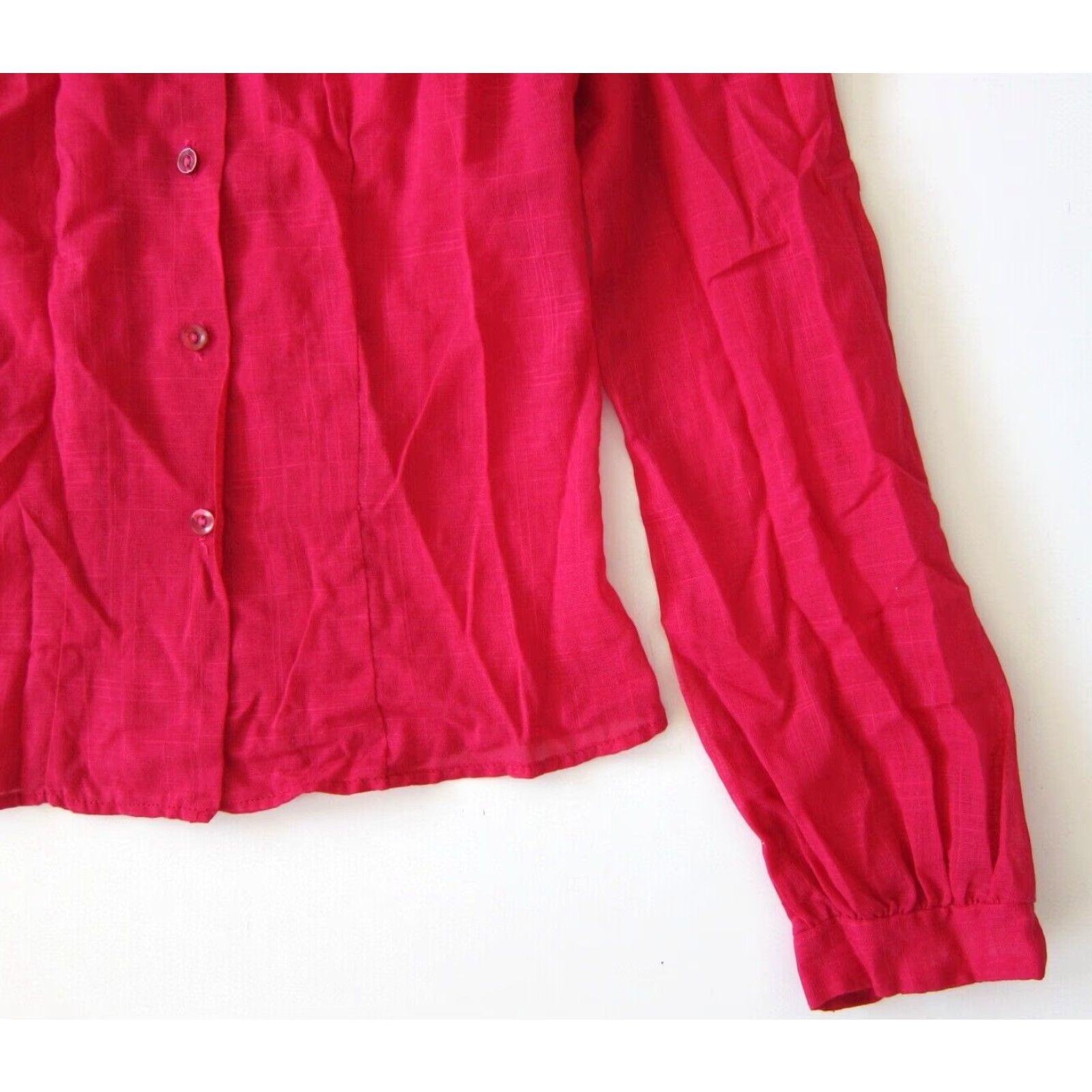 Pinko VINTAGE Nifty Blouse Shirt Women S-M Pink Long Sleeve Button Down Lace Neck 70s 80s 90s Mens Womens Size S / US 4 / IT 40 - 7 Thumbnail