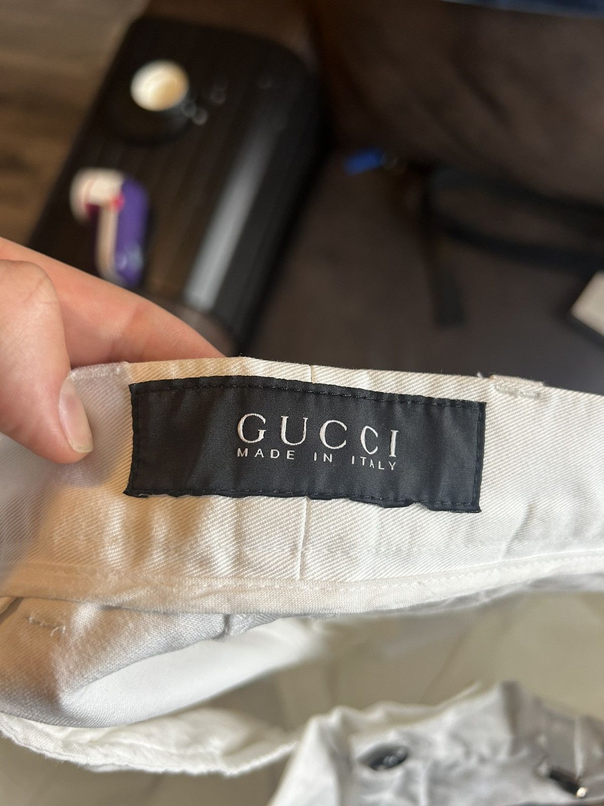 Gucci Gucci White Cotton-Blend Trousers – Size 54 Size US 38 / EU 54 - 20 Thumbnail