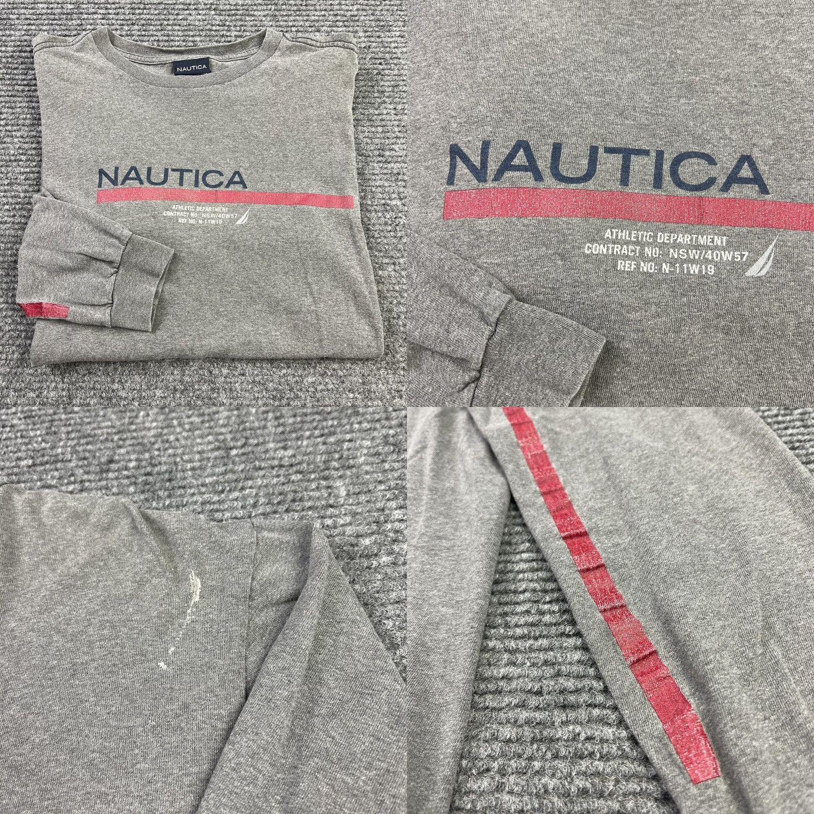 Nautica VINTAGE Nautica Long Sleeve T-Shirt Men Small Gray Logo 90s USA Size US S / EU 44-46 / 1 - 8 Thumbnail