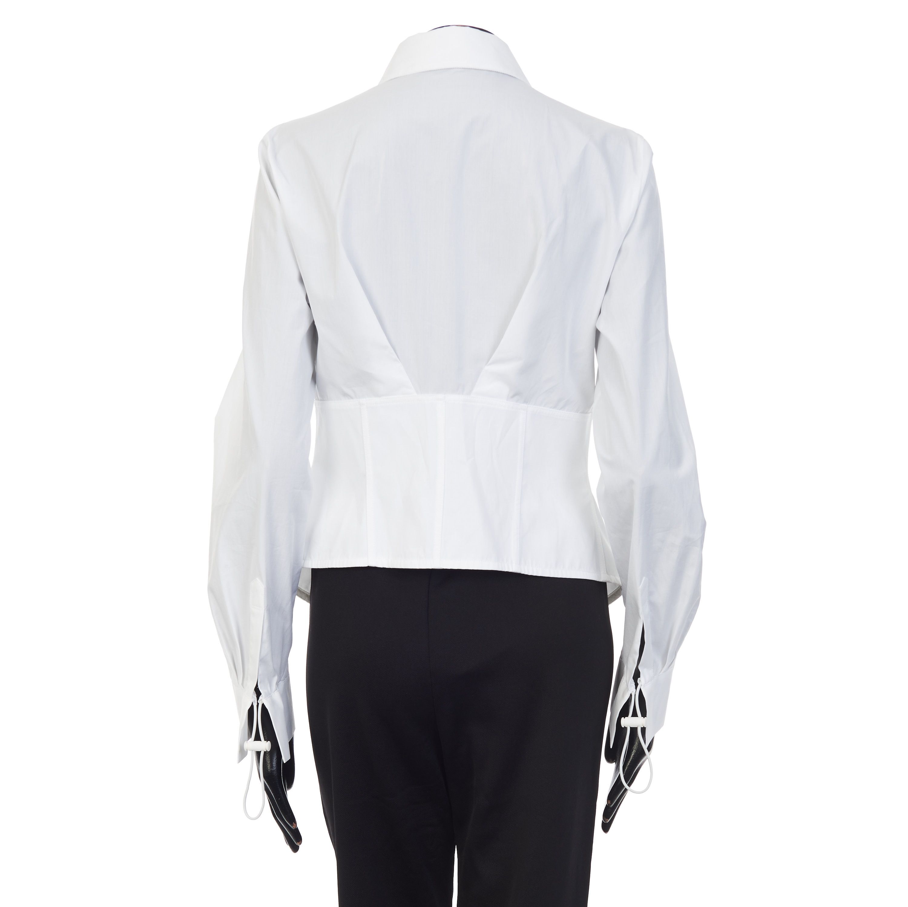 White Long-sleeved Cotton Shirt
