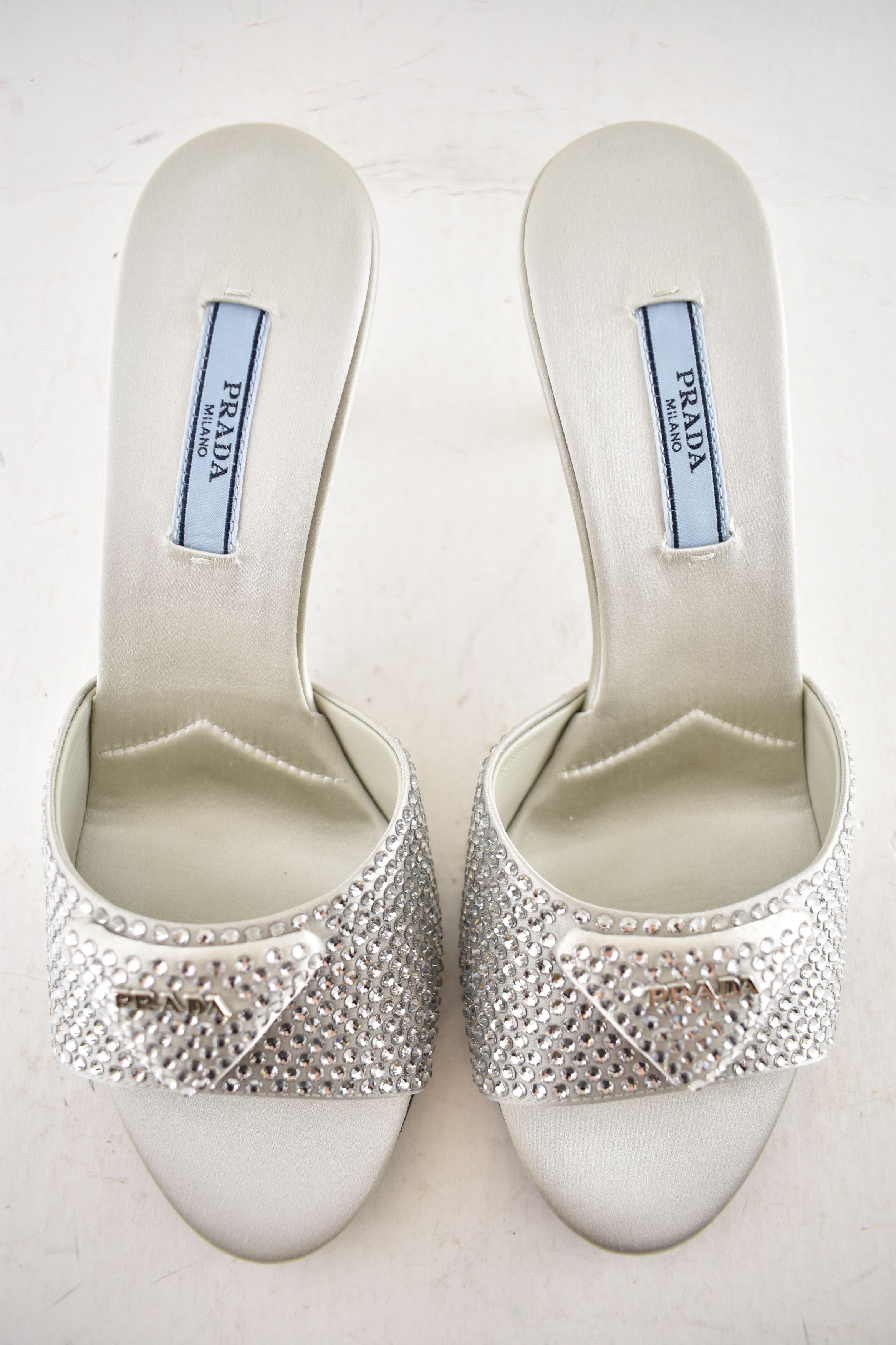 Prada Prada Crystal Stiletto Perla Backless Sandal Mule Heel 36 Size US 6 / IT 36 - 13 Thumbnail