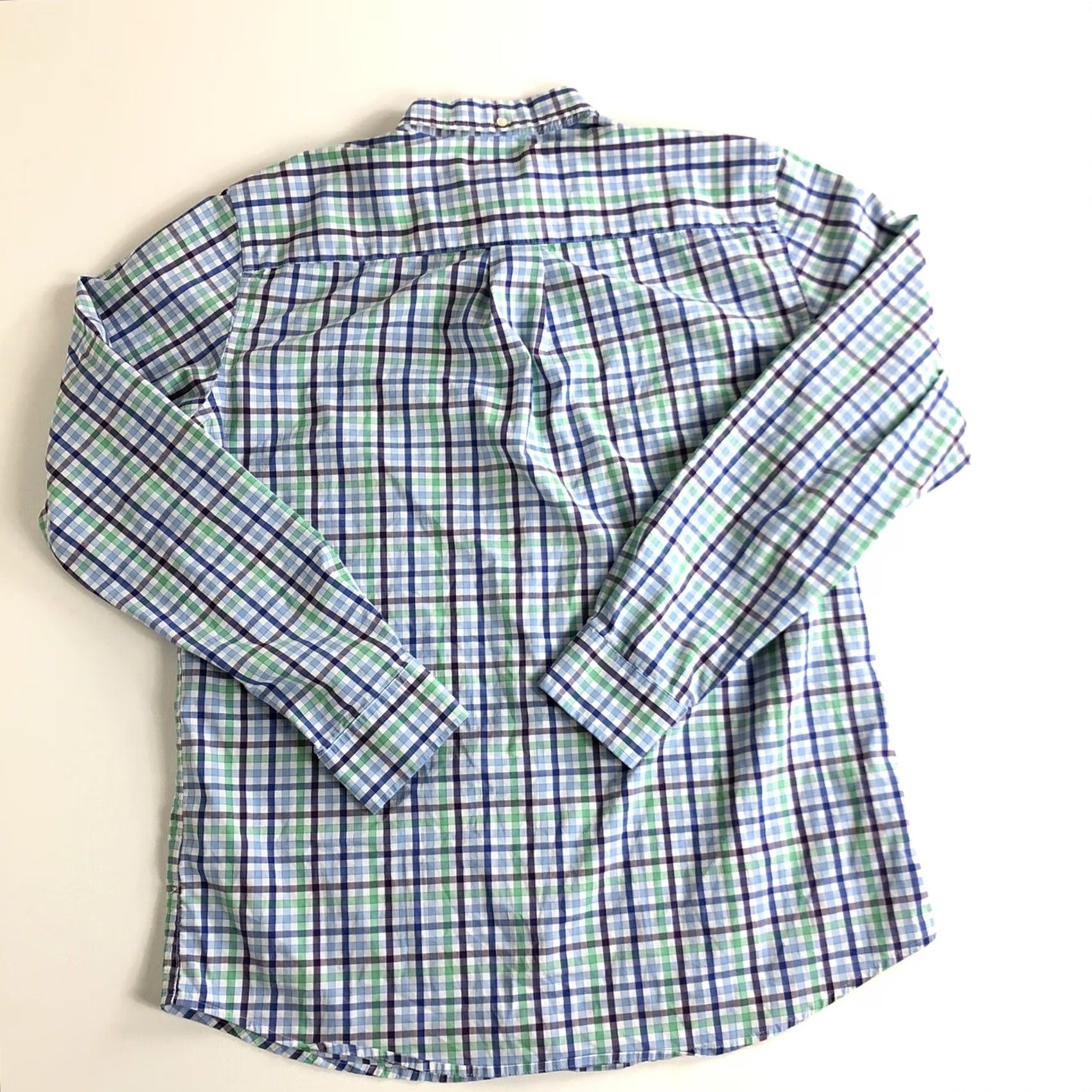 Vintage Foundry Shirt Mens LT Blue The Supply Plaid Button Down Long Sleeve Size R43 Size US L / EU 52-54 / 3 - 2 Thumbnail