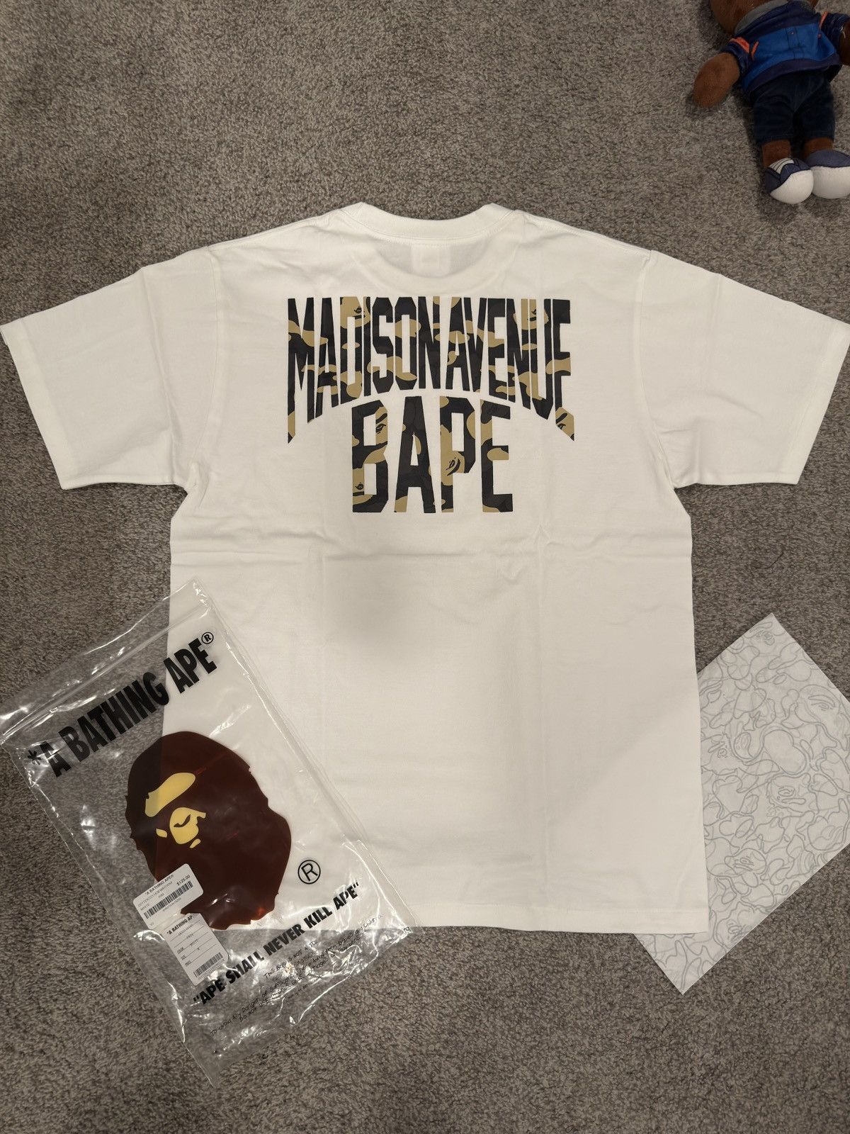 Bape BAPE Madison Avenue NYC store exclusive college tee Size US M / EU 48-50 / 2 - 3 Thumbnail