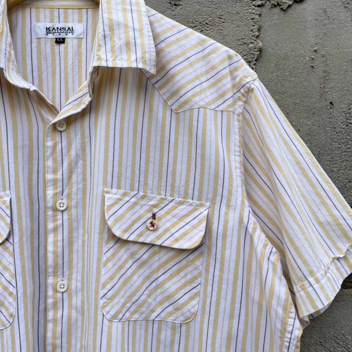 Issey Miyake 2000s - vintage kansai yamamoto stripe shirt Size US L / EU 52-54 / 3 - 4 Thumbnail