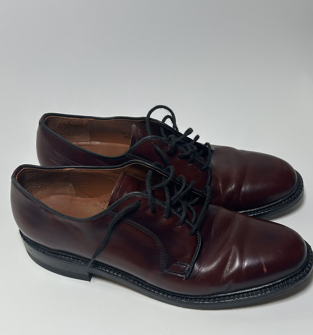 Dack's Dack’s Red Leather Derbies Size US 11.5 / EU 44-45 - 1 Thumbnail