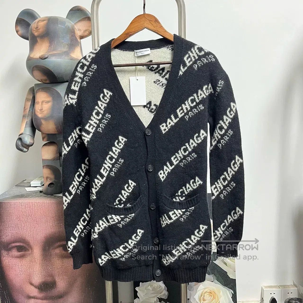 Balenciaga Balenciaga Logo Printed Cardigan. Size US XS / EU 42 / 0 - 1 Thumbnail