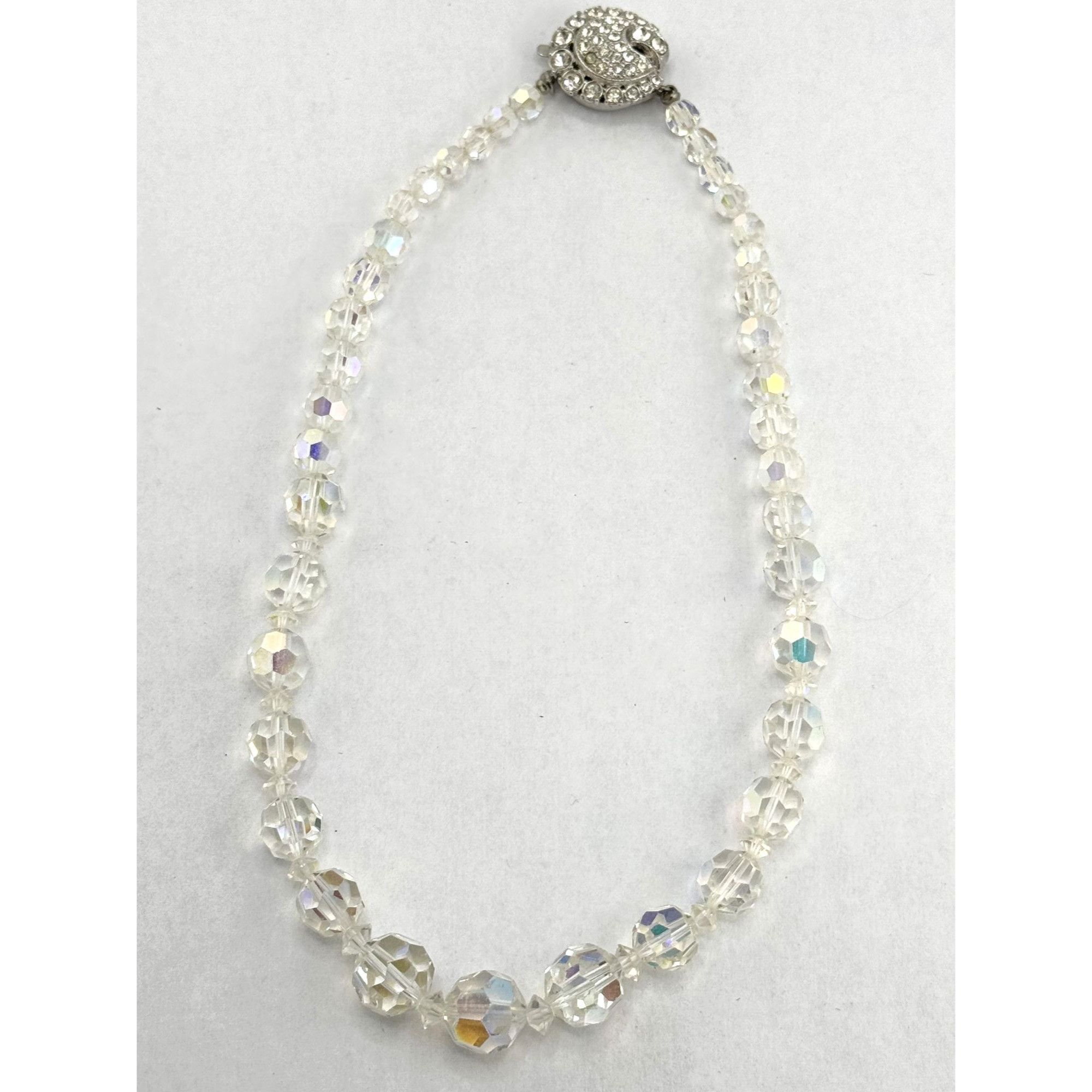 Vintage Vintage estate AB Crystal beaded rhinestone necklace Size ONE SIZE - 1 Thumbnail