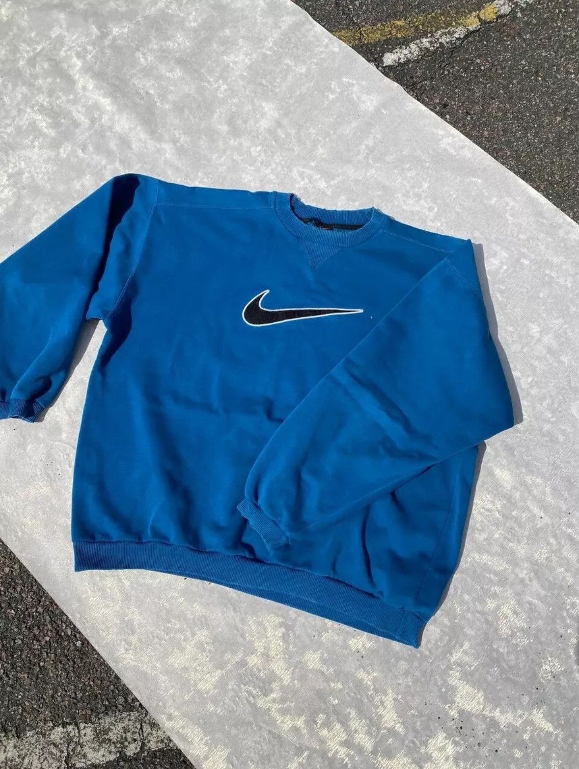 Nike × Vintage Vintage Nike Sweatshirt Big Swoosh Rare 90’s Embroidered Size US XL / EU 56 / 4 - 10 Thumbnail