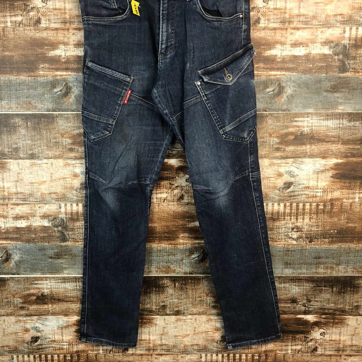 Japanese Brand DL Burtle Blue Utility worker Cargo Multipocket Pants #C649 Size US 32 / EU 48 - 3 Thumbnail