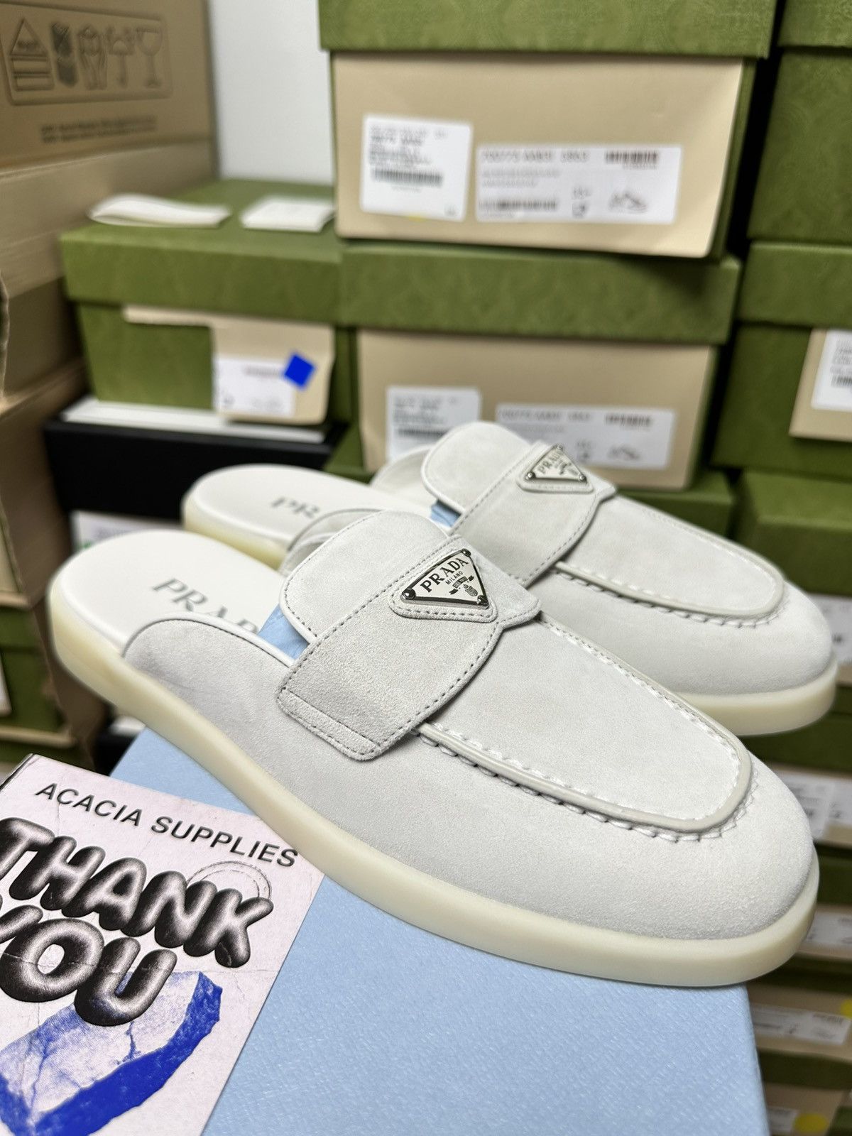 PRADA Suede mules 950$****